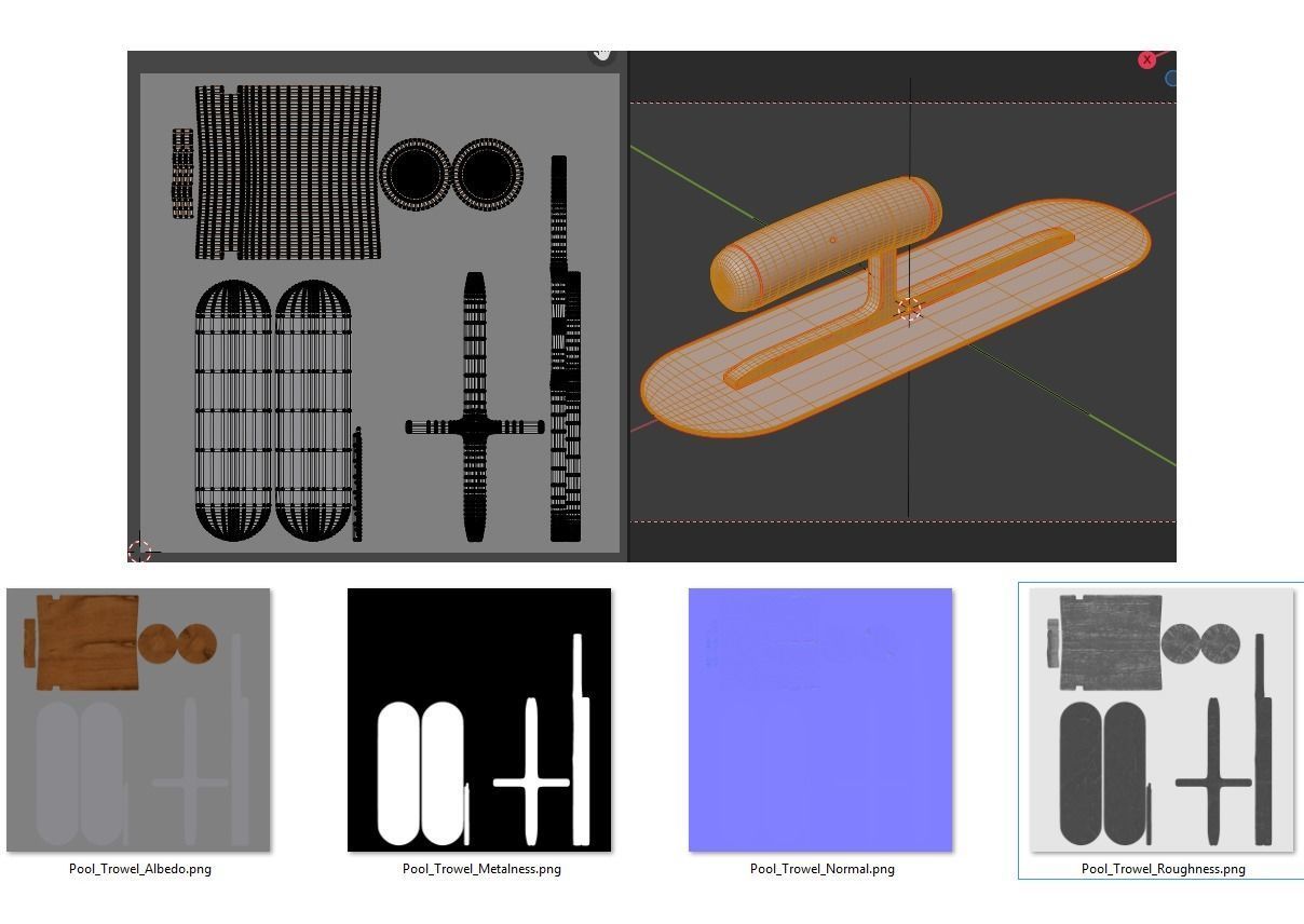 Pool Trowel 3D model_10