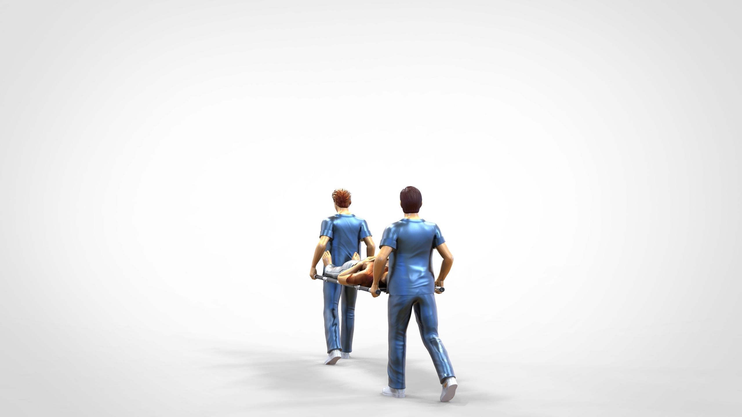 N1 Nurses Carrying a patient First Aid 3D print model_9