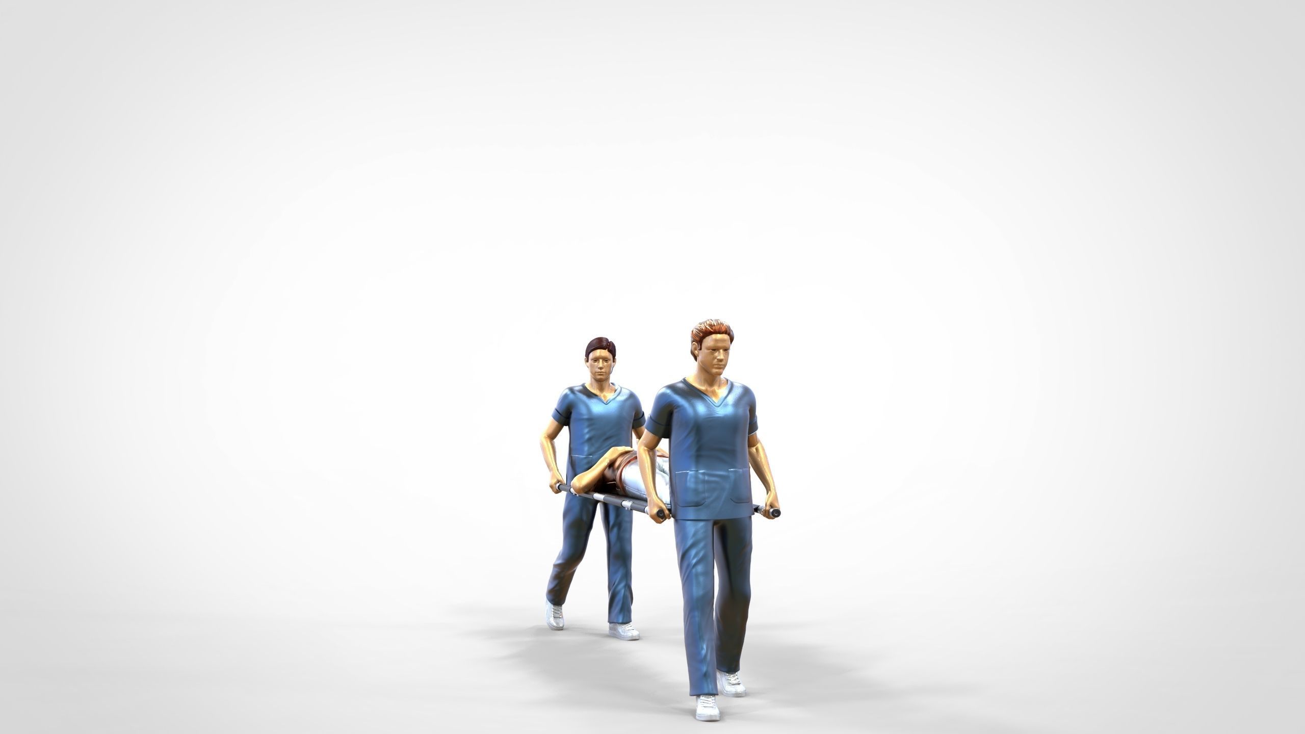 N1 Nurses Carrying a patient First Aid 3D print model_19