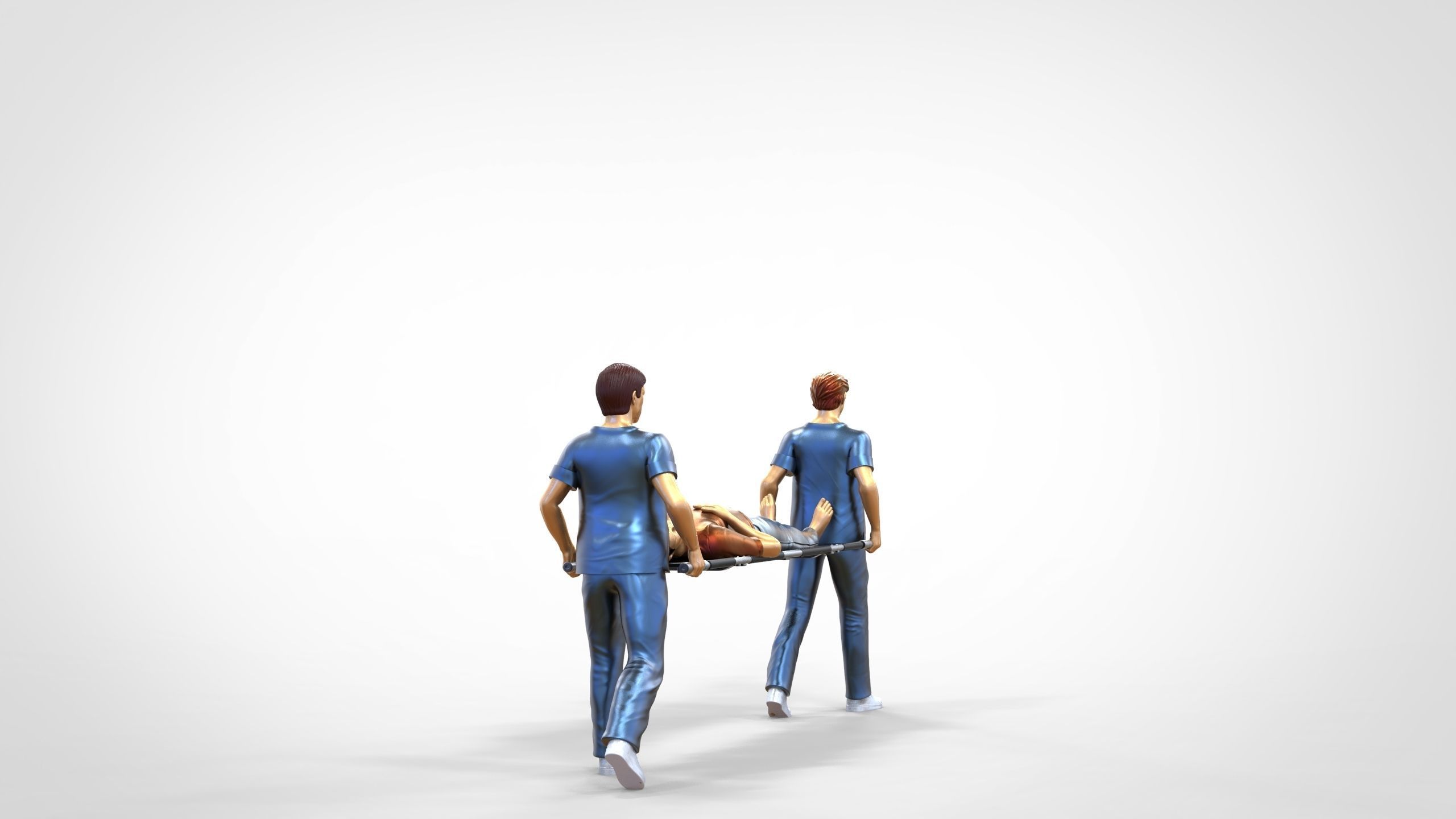 N1 Nurses Carrying a patient First Aid 3D print model_7