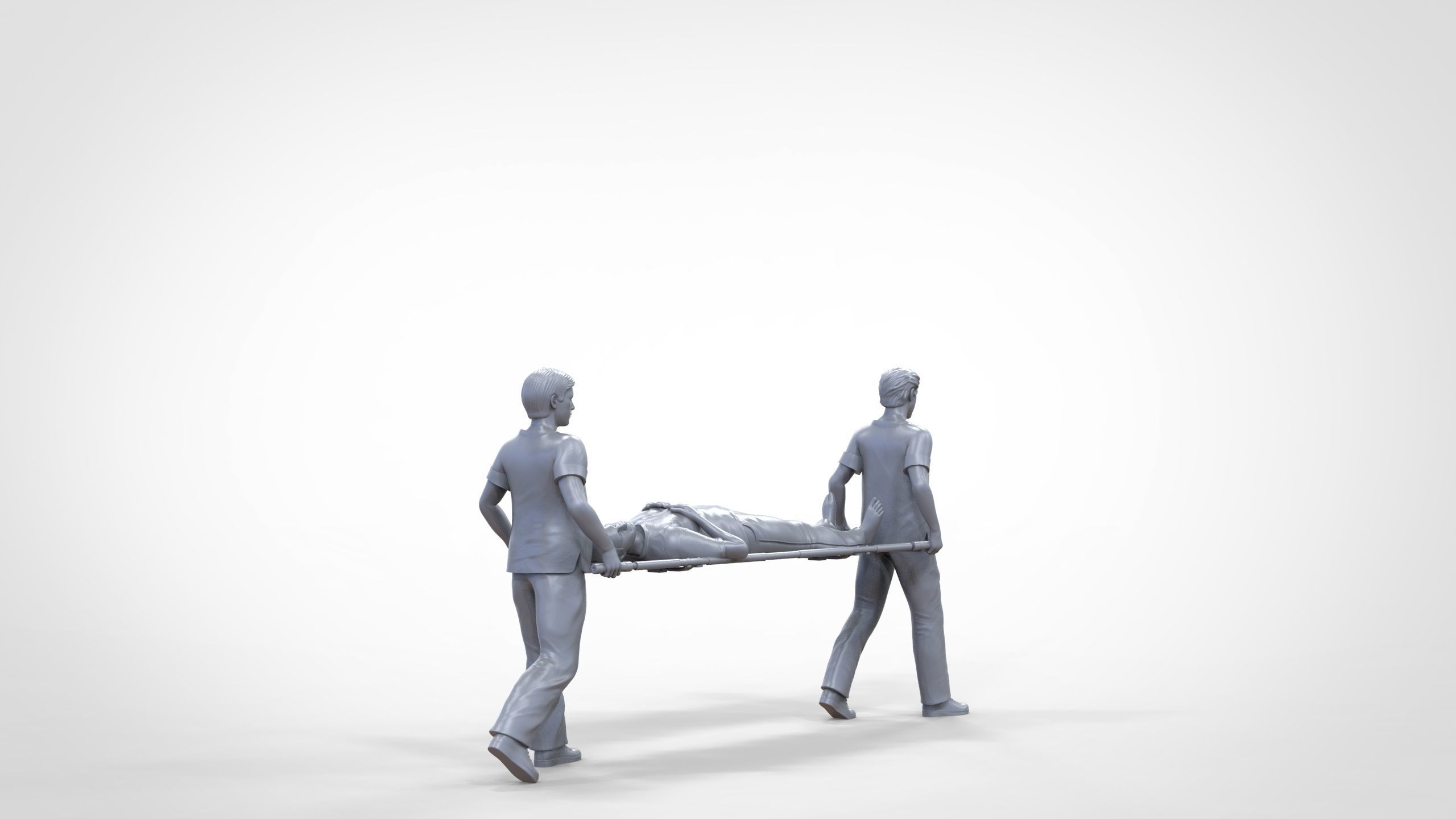 N1 Nurses Carrying a patient First Aid 3D print model_24