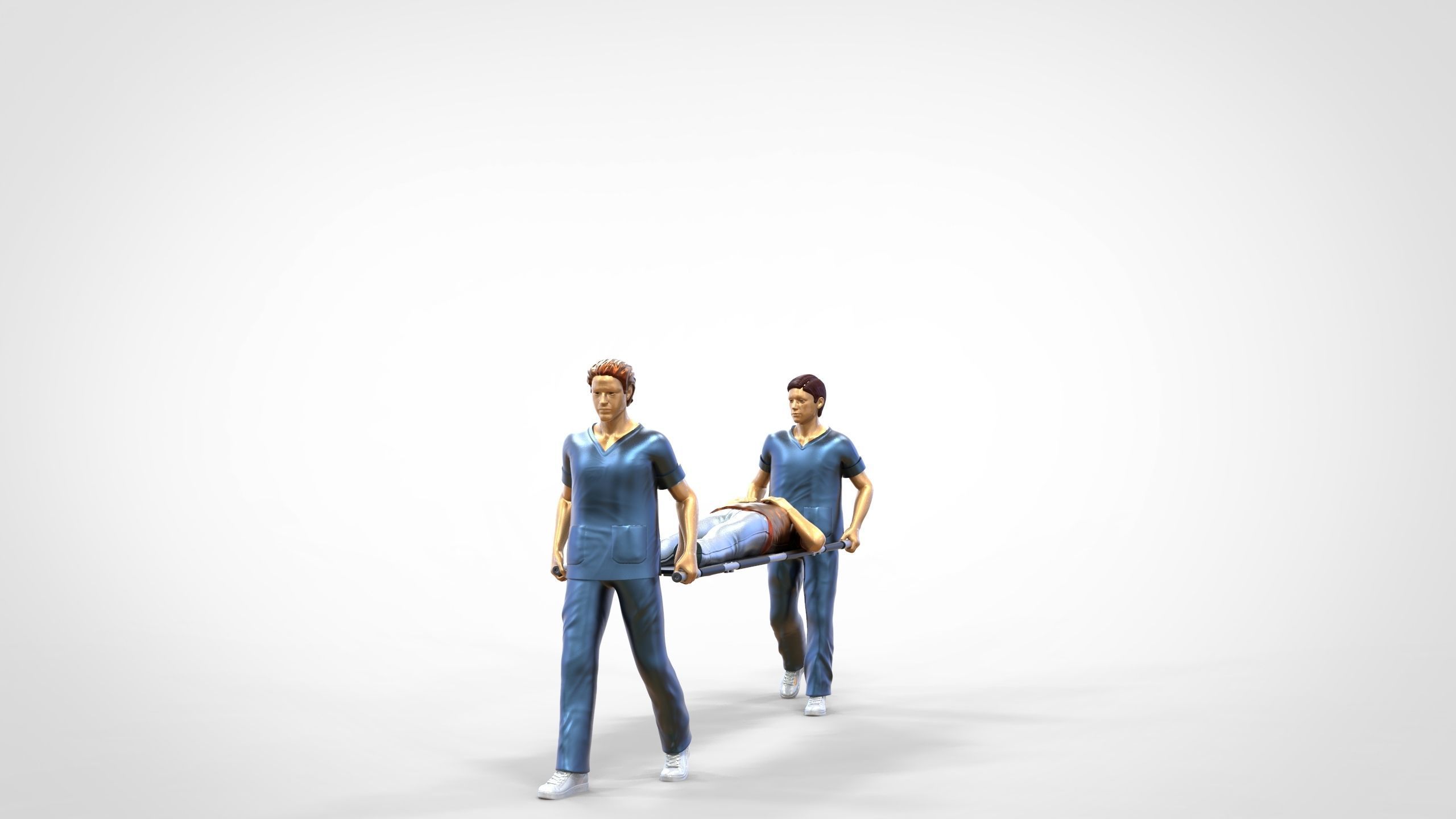 N1 Nurses Carrying a patient First Aid 3D print model_17