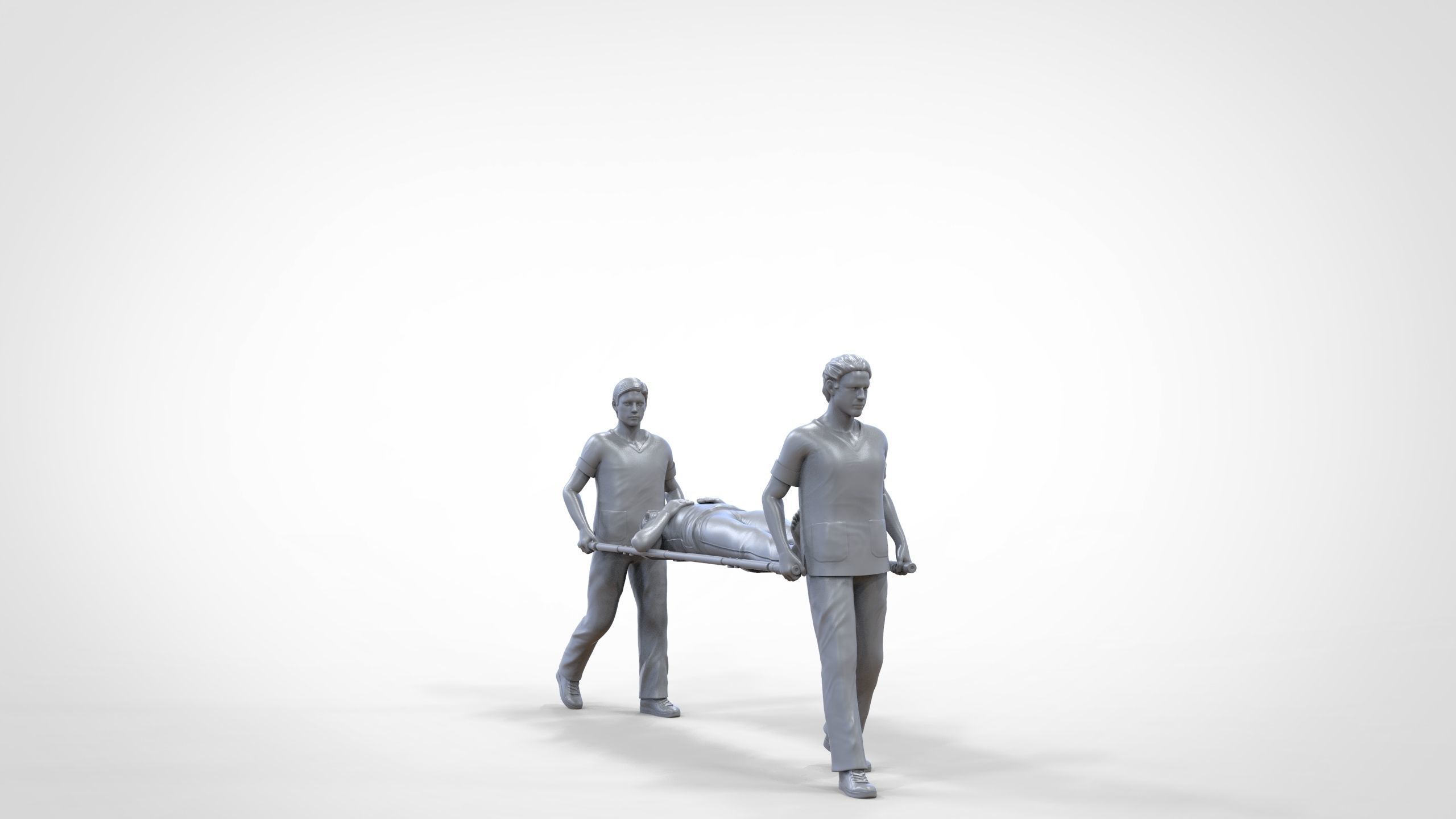 N1 Nurses Carrying a patient First Aid 3D print model_31
