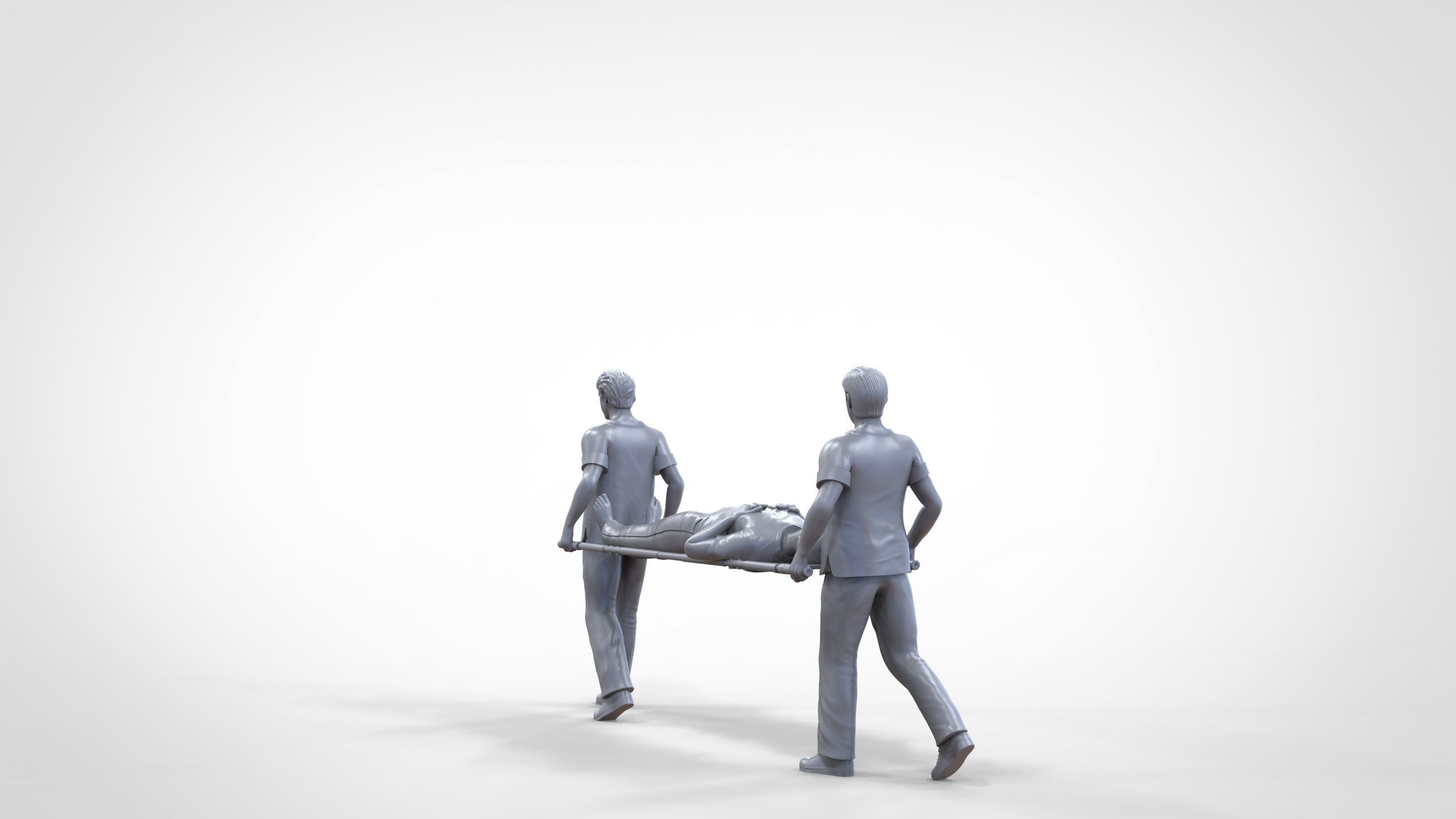 N1 Nurses Carrying a patient First Aid 3D print model_26