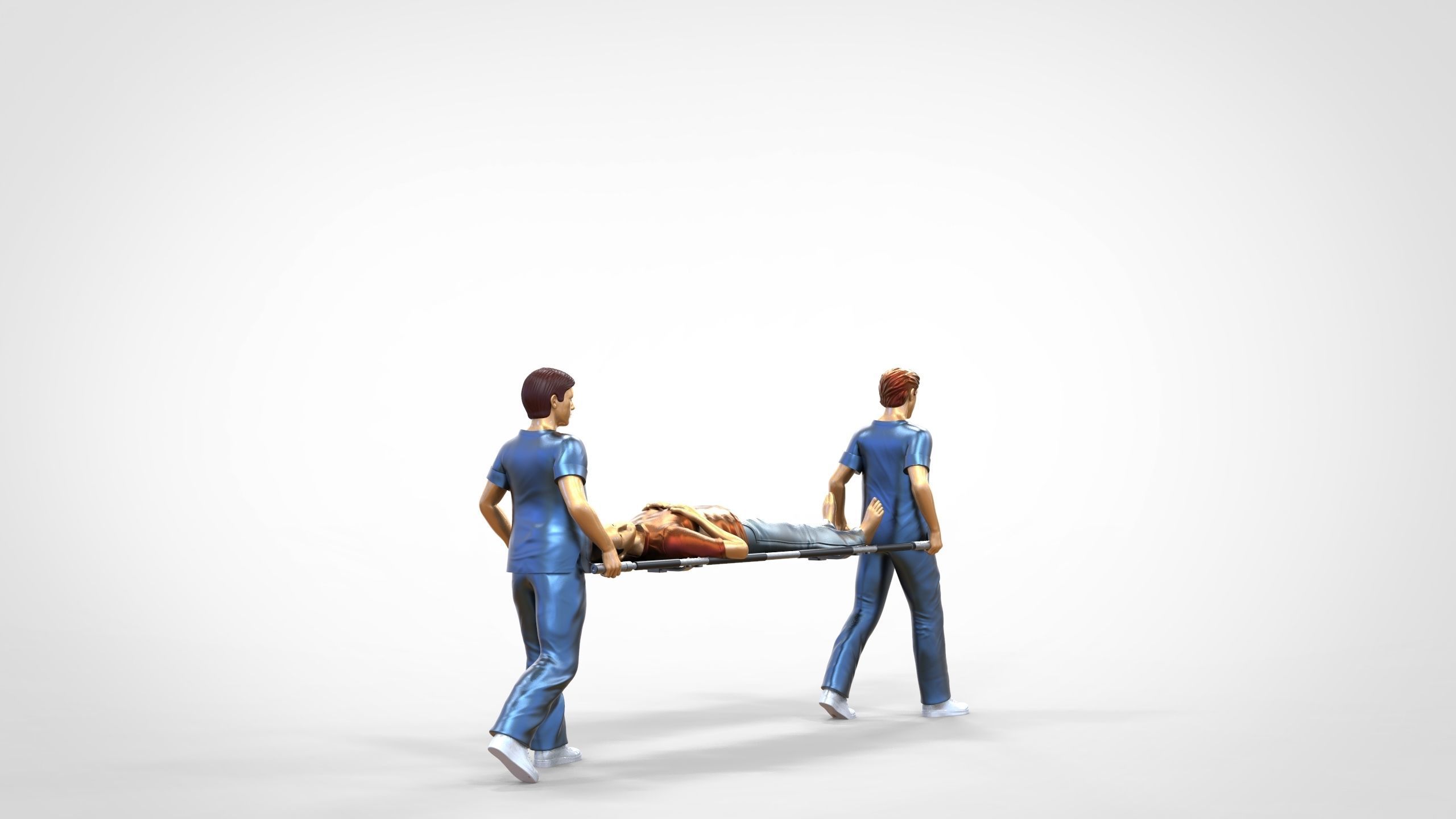 N1 Nurses Carrying a patient First Aid 3D print model_6