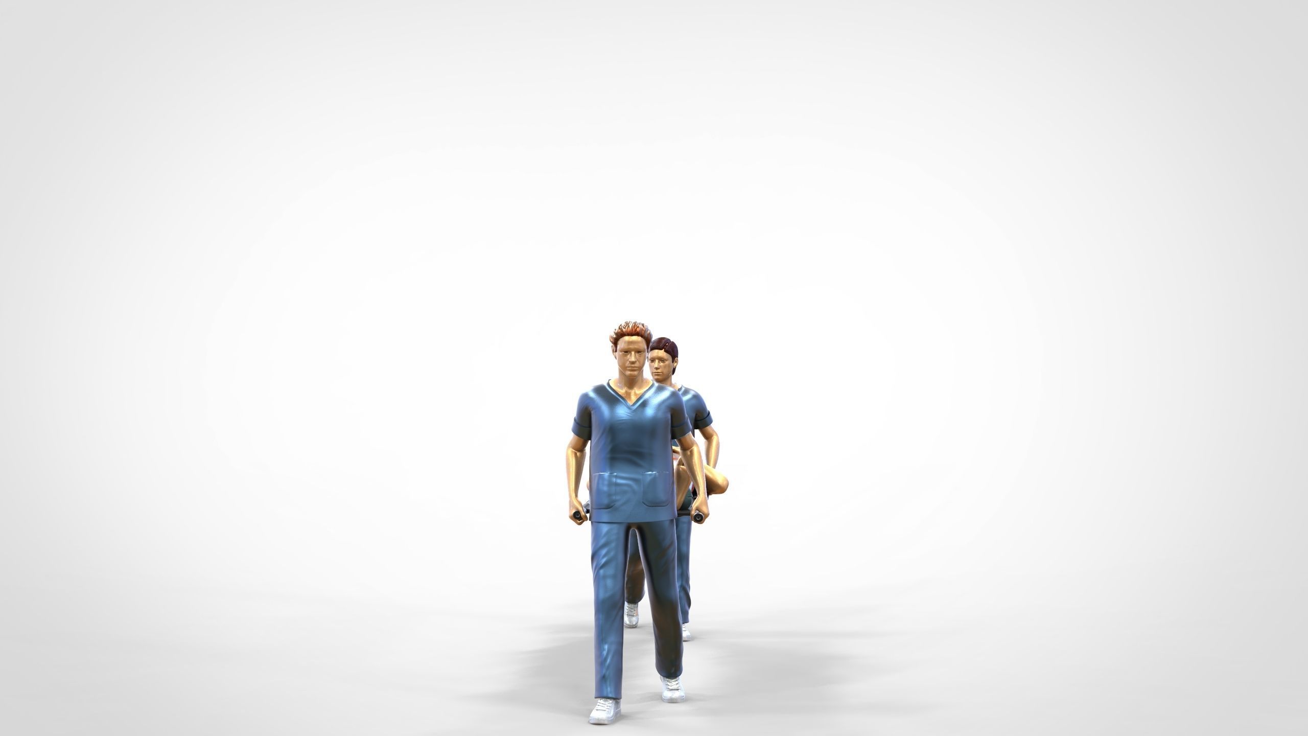 N1 Nurses Carrying a patient First Aid 3D print model_18