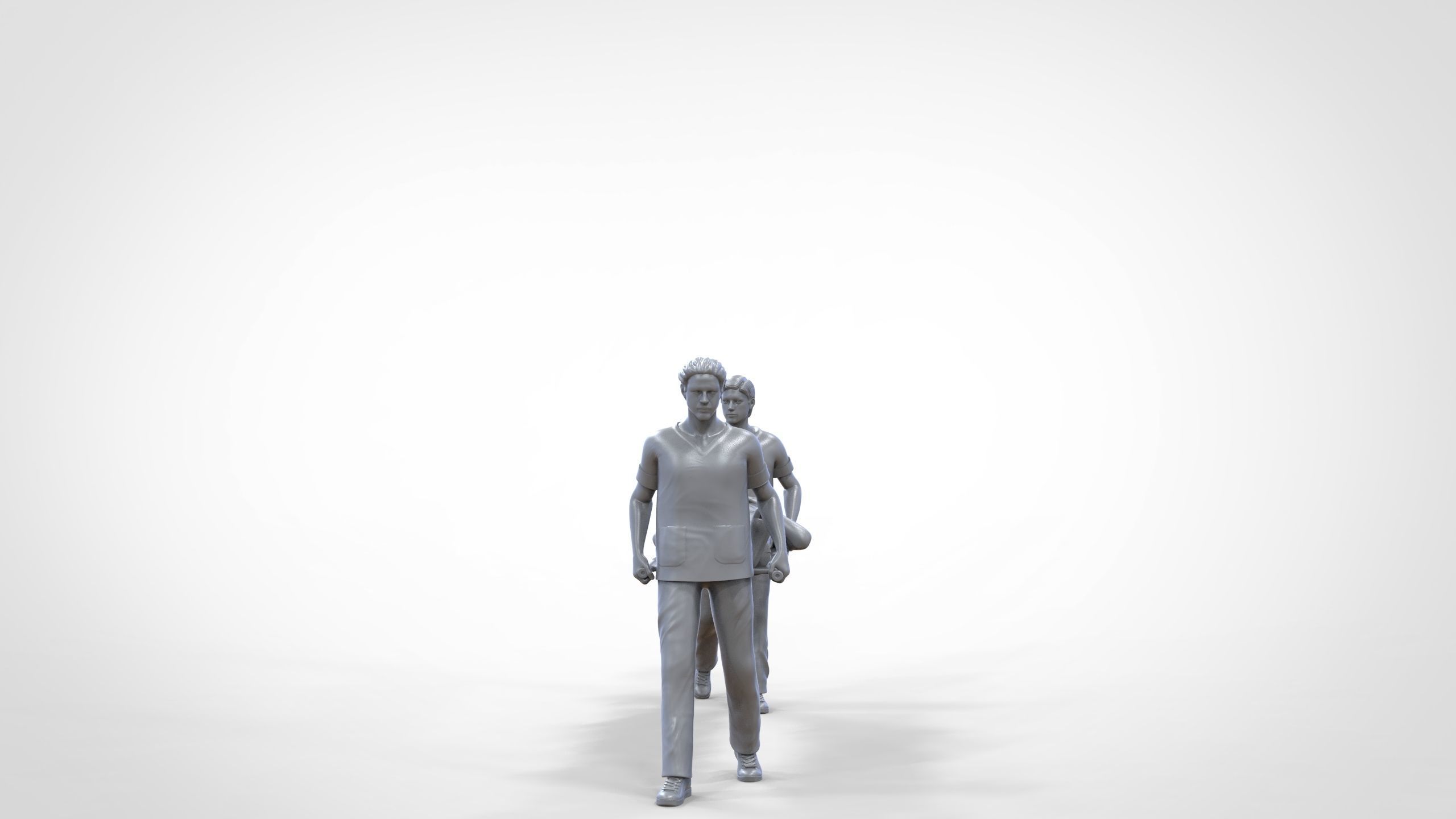 N1 Nurses Carrying a patient First Aid 3D print model_30