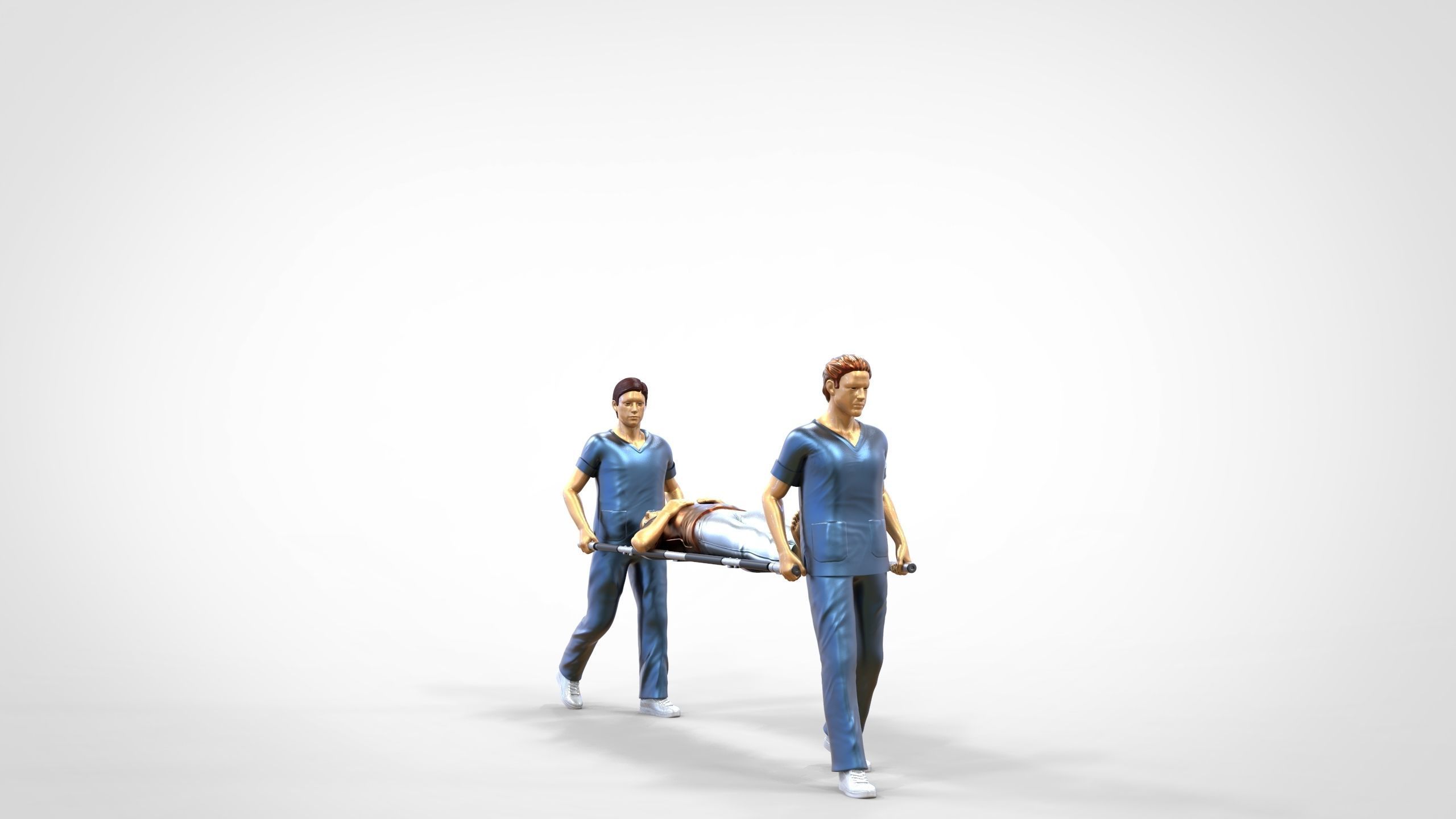 N1 Nurses Carrying a patient First Aid 3D print model_20