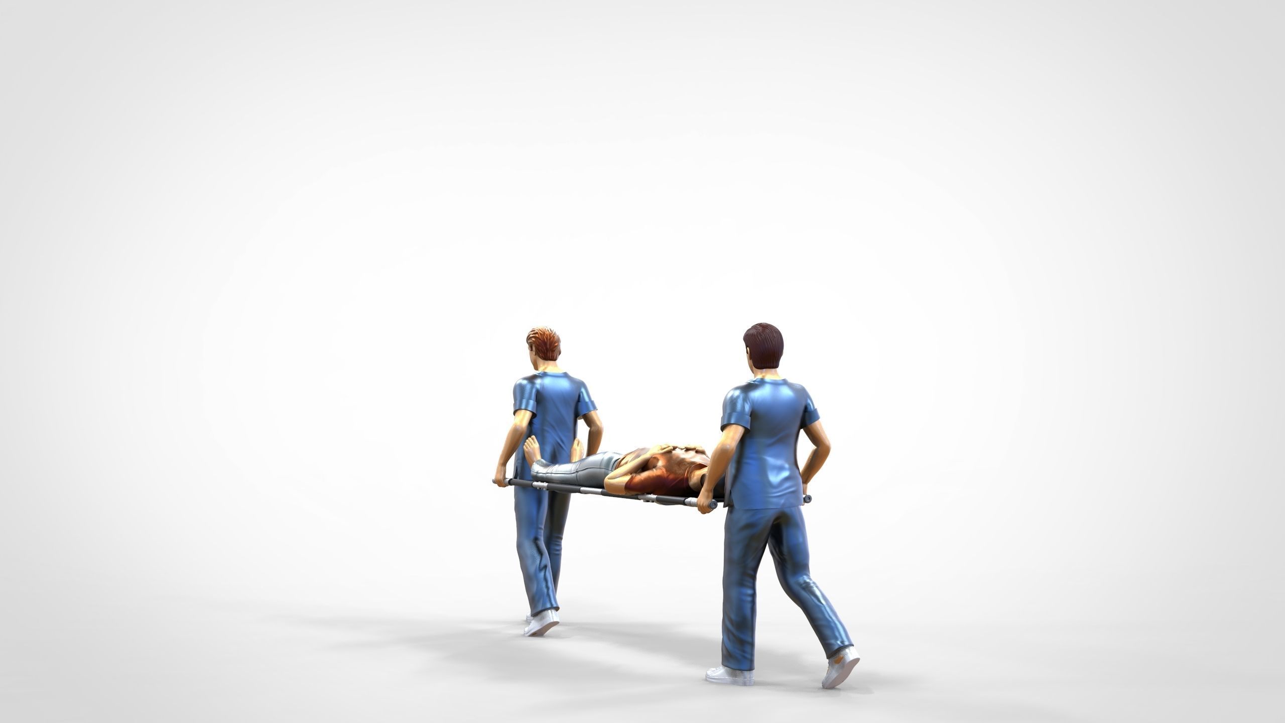 N1 Nurses Carrying a patient First Aid 3D print model_10