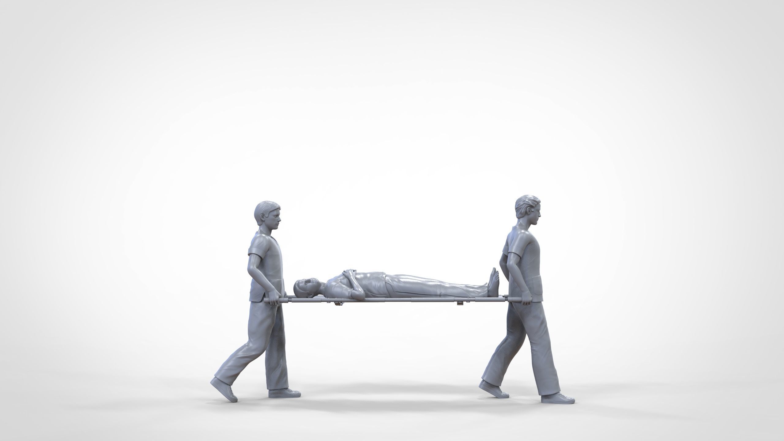 N1 Nurses Carrying a patient First Aid 3D print model_23