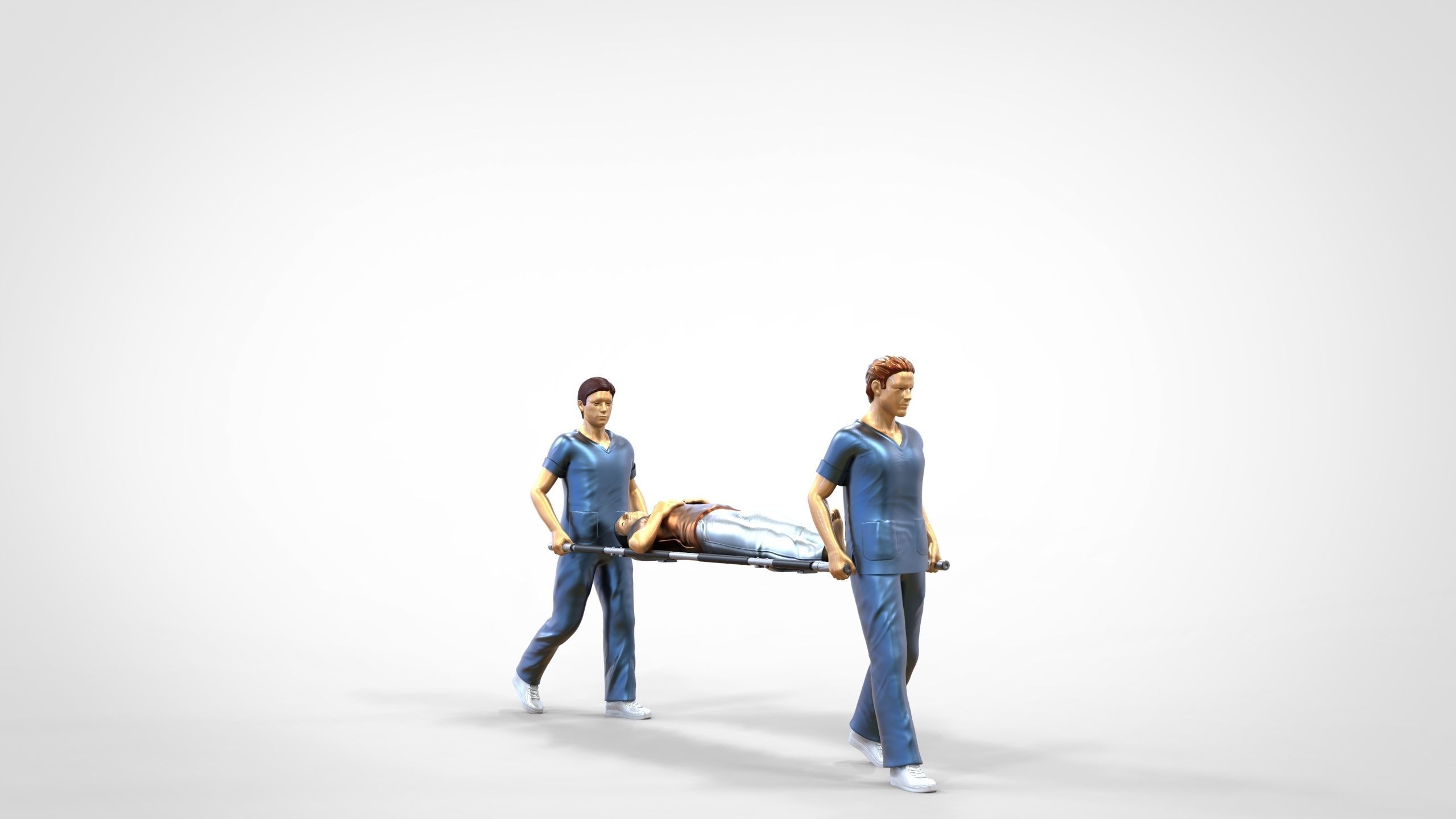 N1 Nurses Carrying a patient First Aid 3D print model_21