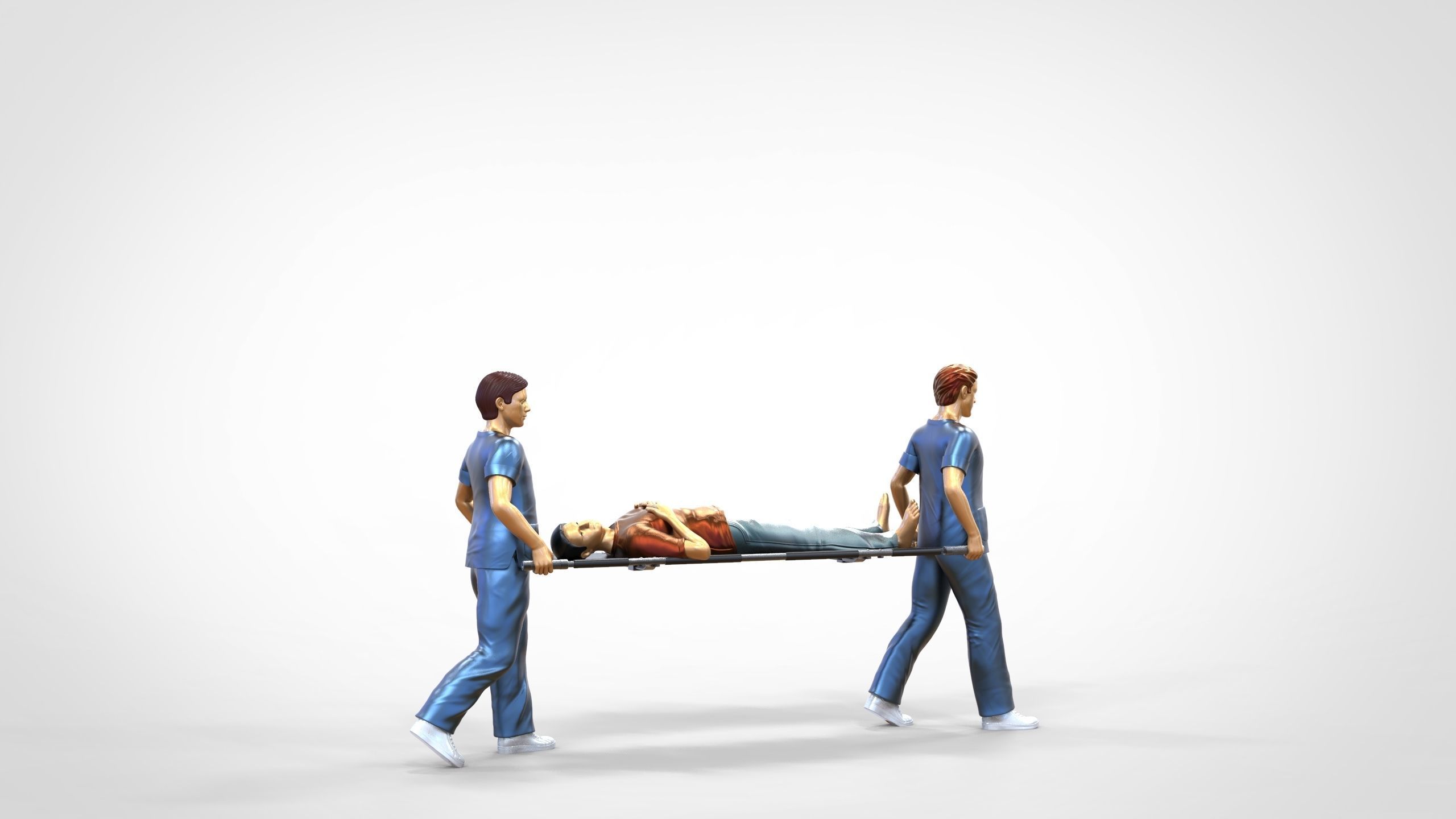 N1 Nurses Carrying a patient First Aid 3D print model_4