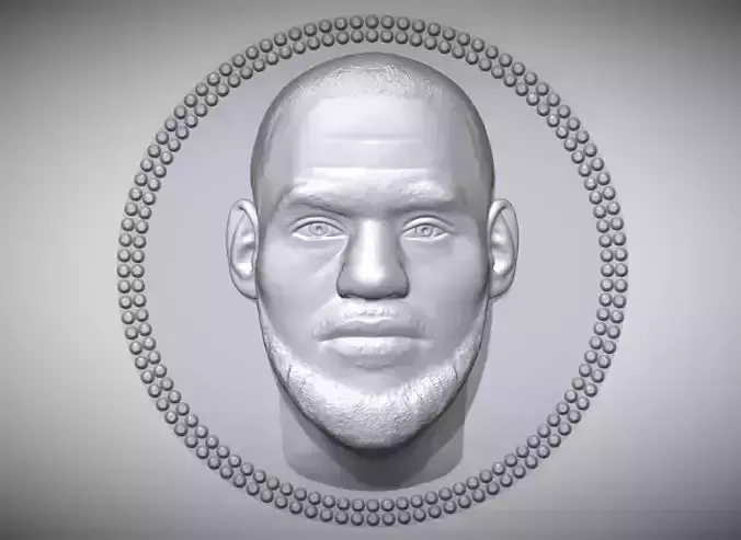 Lebron James medallion pendant 3D printing ready stl obj 3D print model