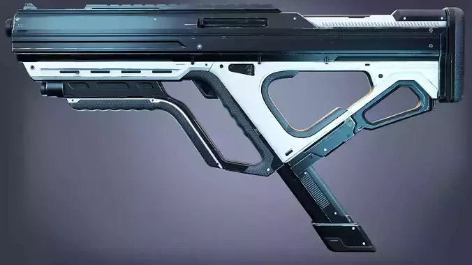 Sci-fi Gun Low-poly 3D model