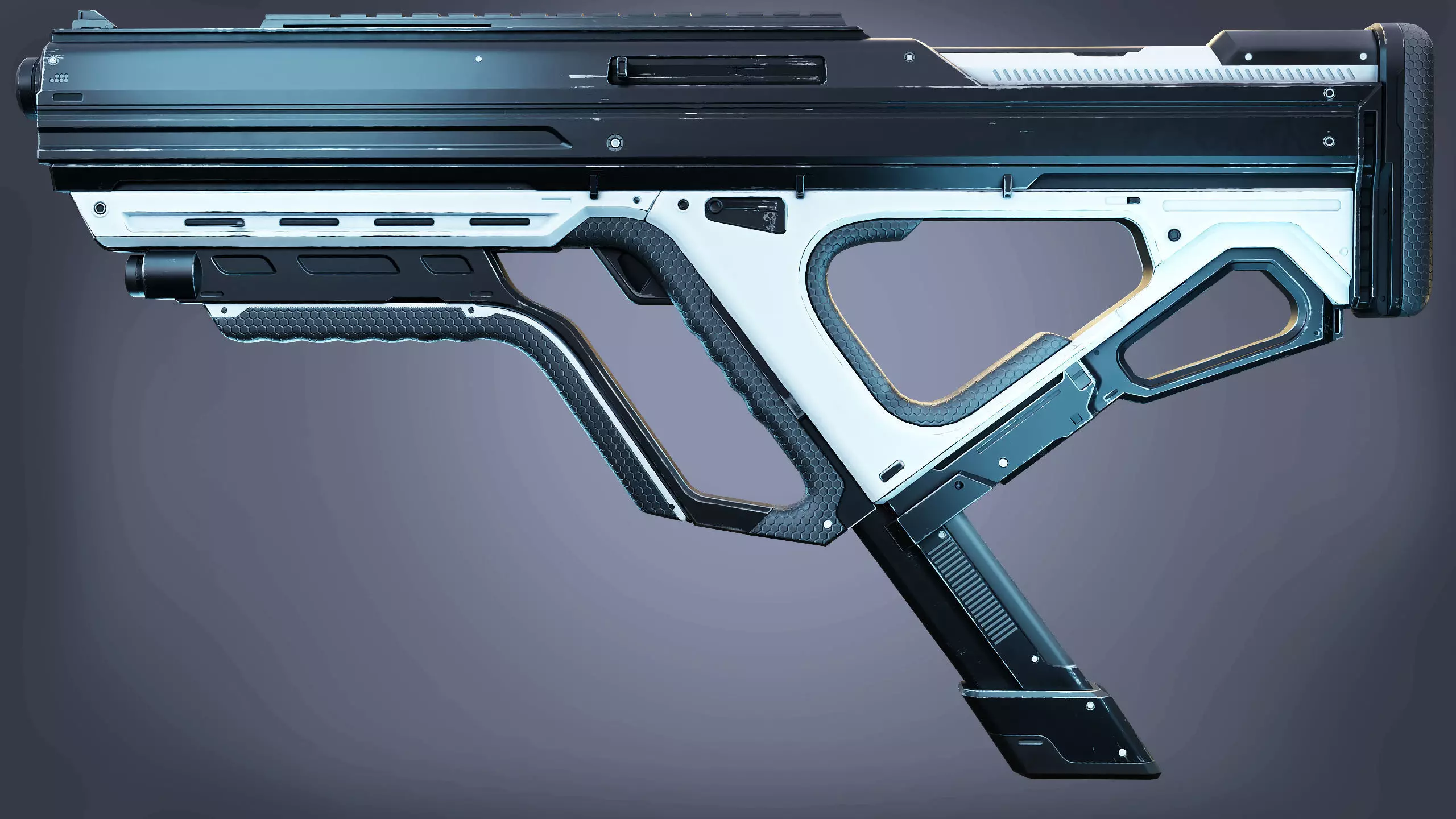 Sci-fi Gun Low-poly 3D model_0