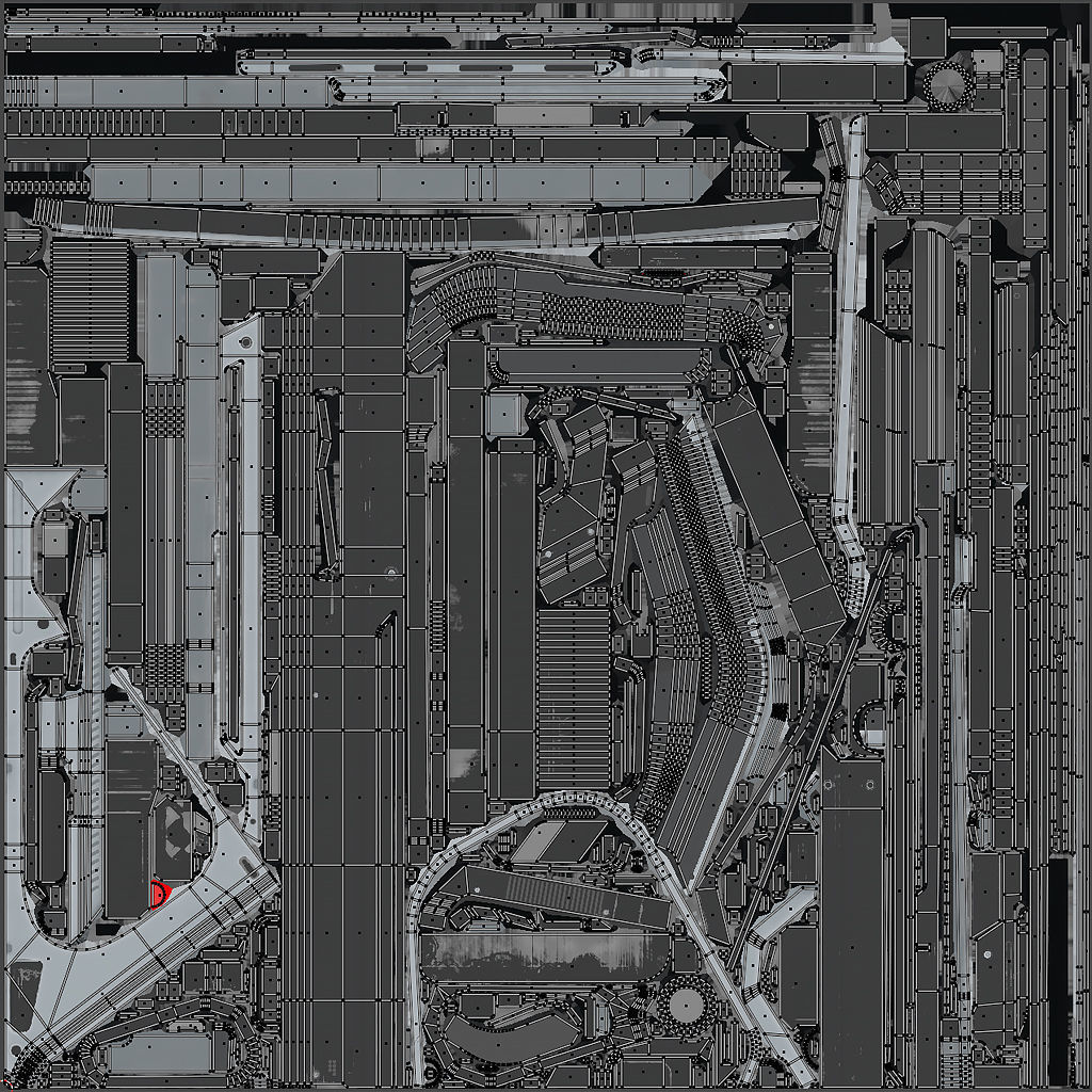 Sci-fi Gun Low-poly 3D model_7