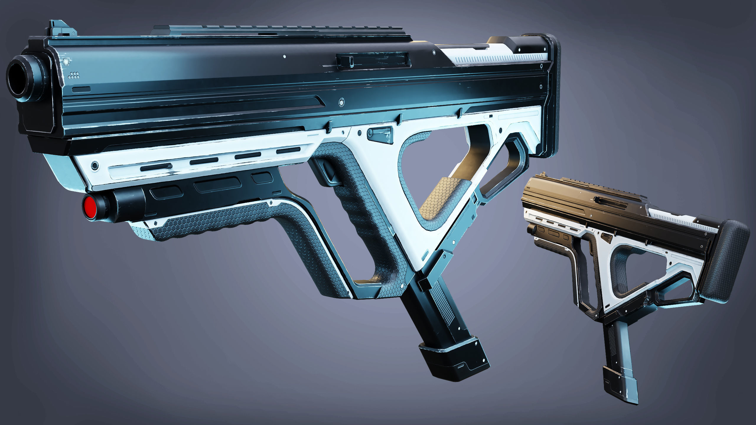 Sci-fi Gun Low-poly 3D model_2