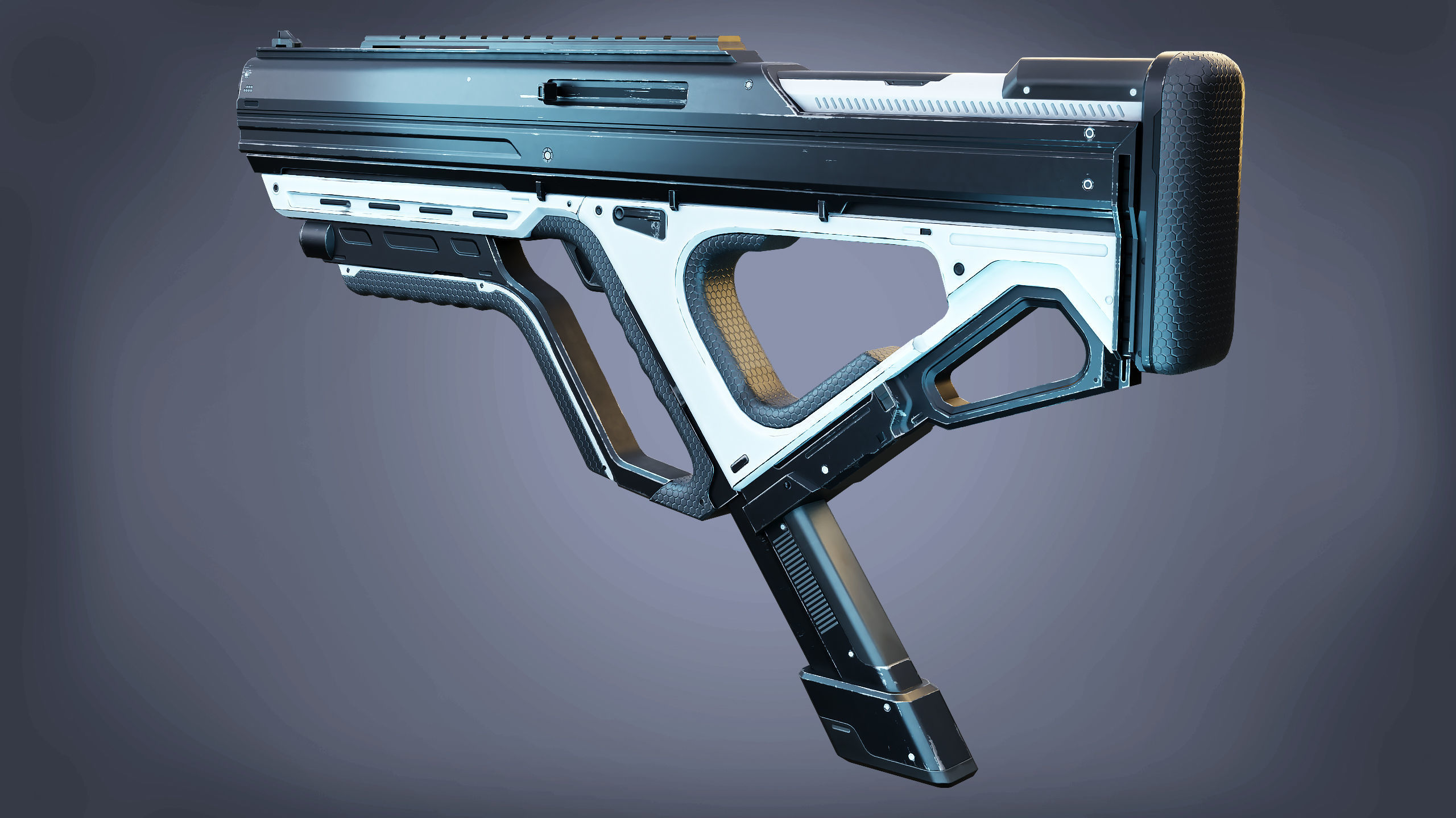 Sci-fi Gun Low-poly 3D model_4