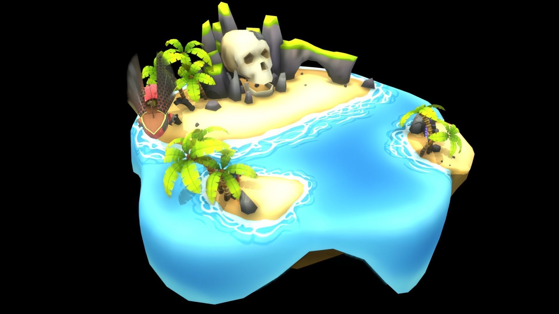 VIASS Pirate Island Low-poly 3D model_12
