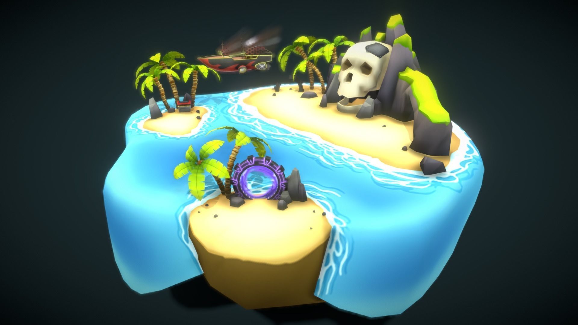 VIASS Pirate Island Low-poly 3D model_3