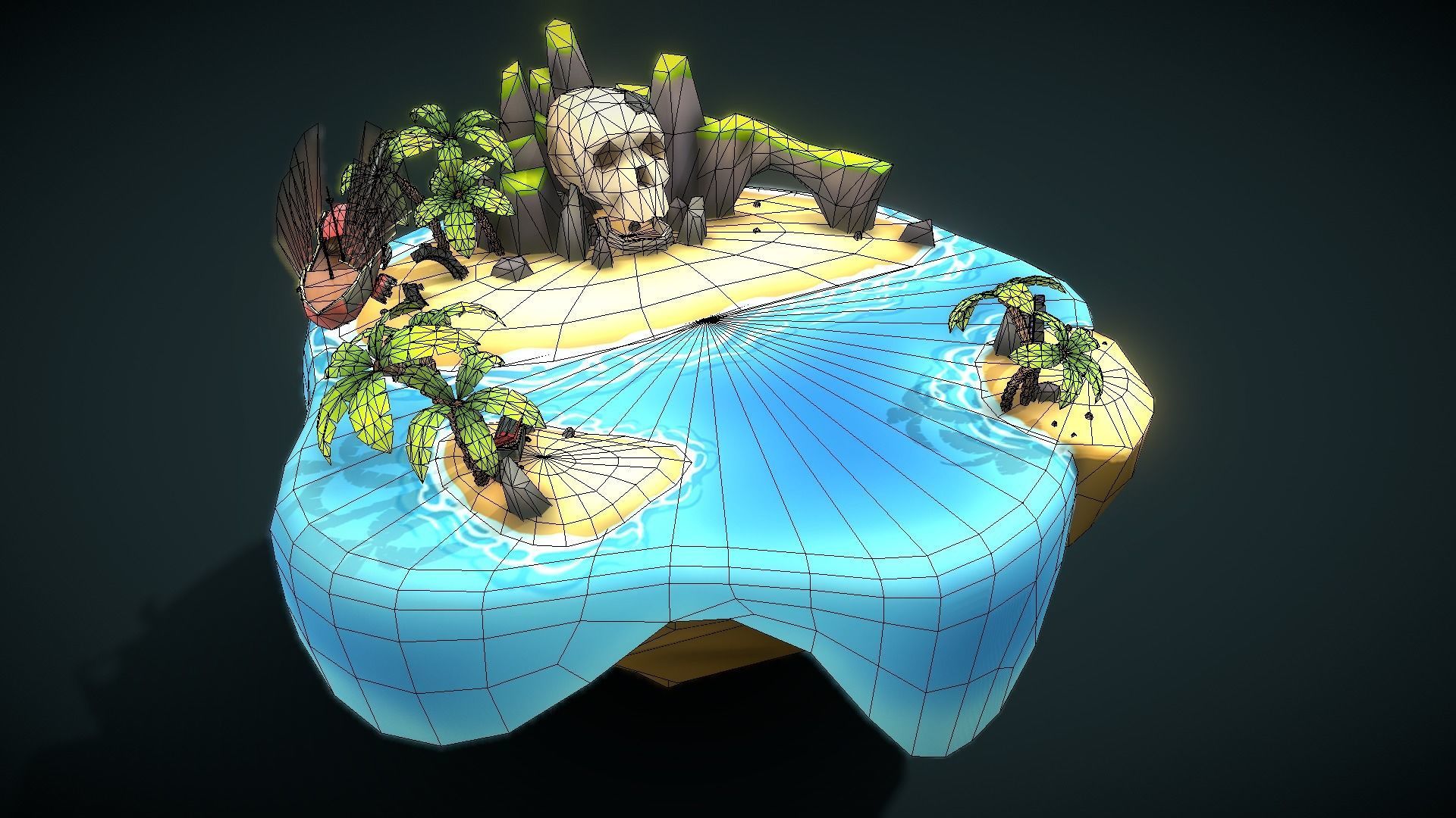 VIASS Pirate Island Low-poly 3D model_11