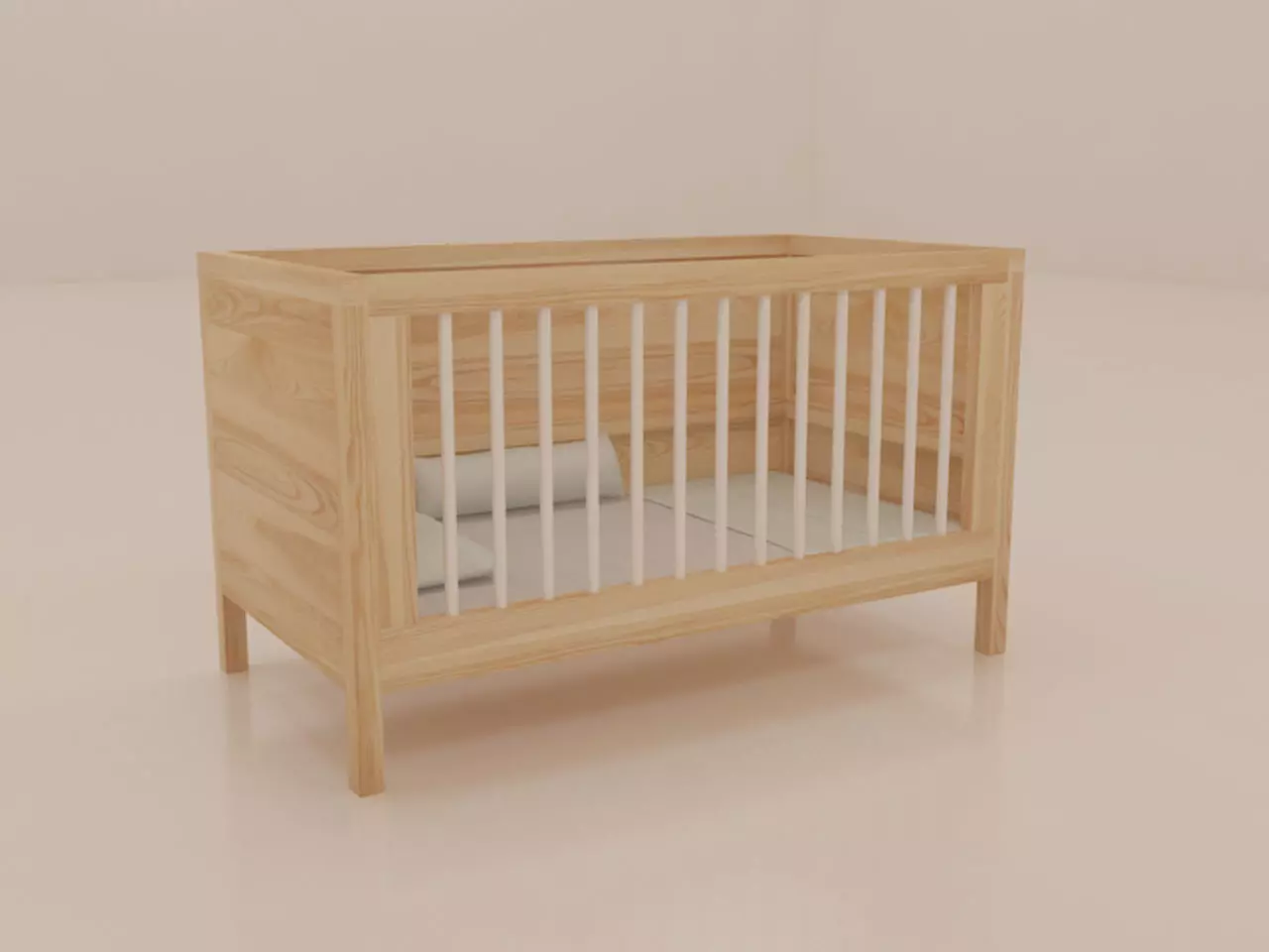 baby crib 3D model