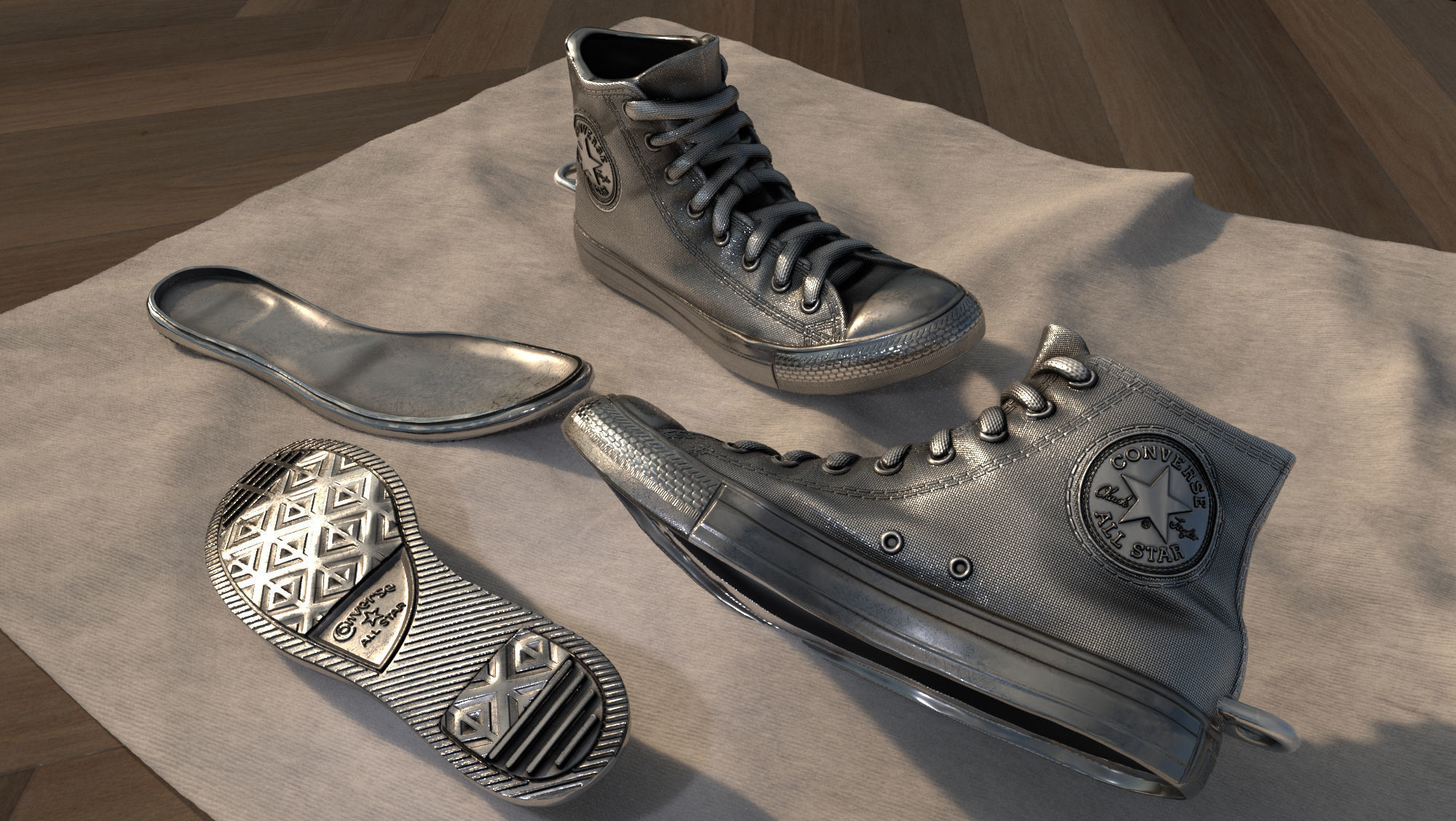 Clasic Converse Sneaker 3D print model_4