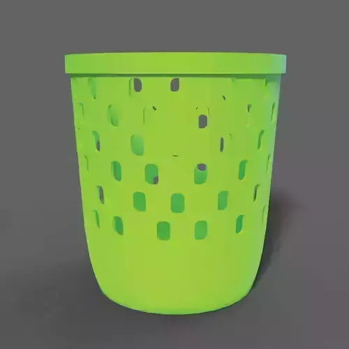 Simple Plastic Trash Bin - Keranjang Sampah Low-poly 3D model