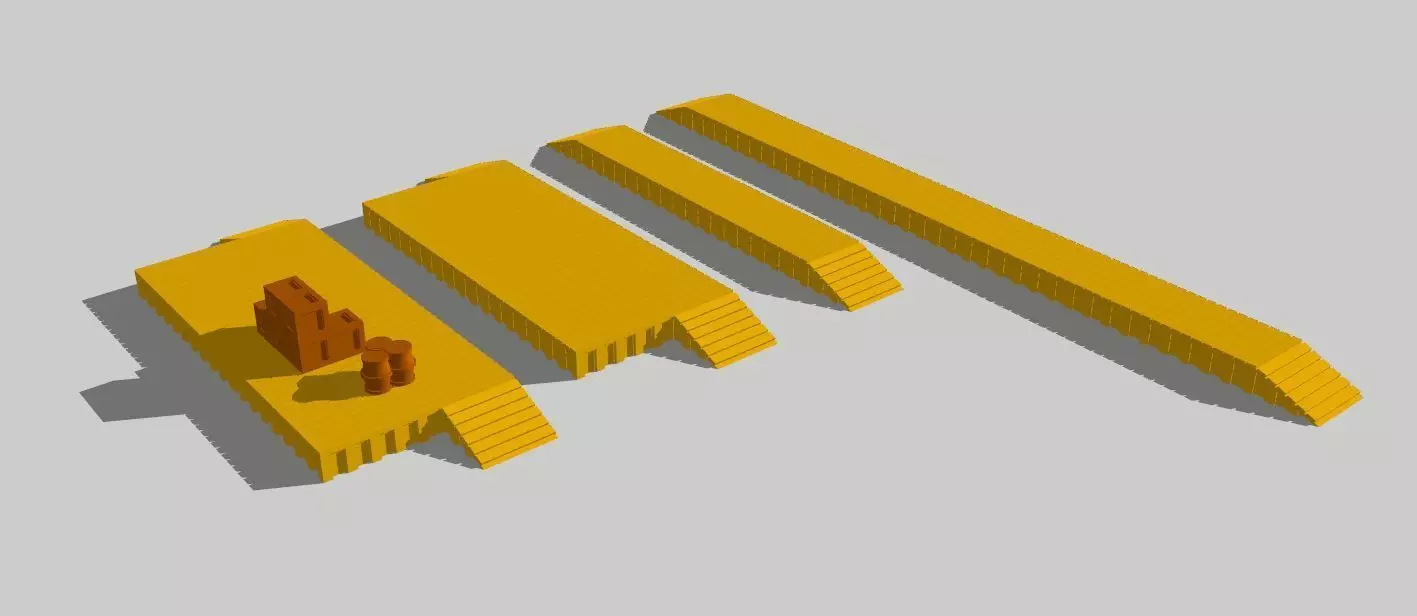 Wooden Style Loading Dock Pack by Outland Models 3D Printable 3D print model_0