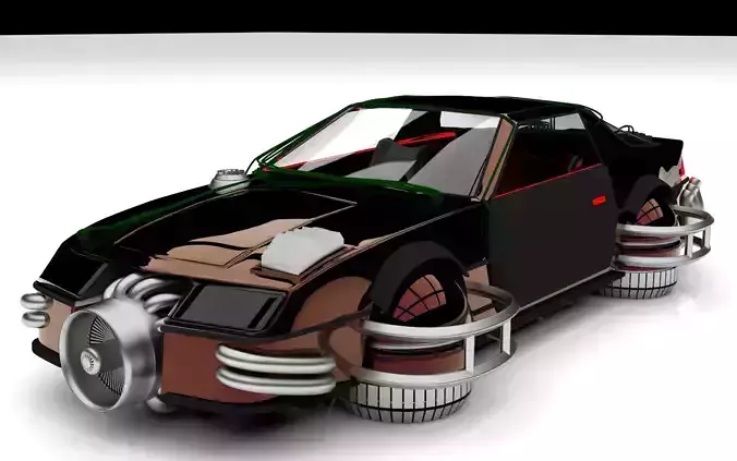 Chevrolet Camaro IROC-Z 1990 cyberpunk 3D model