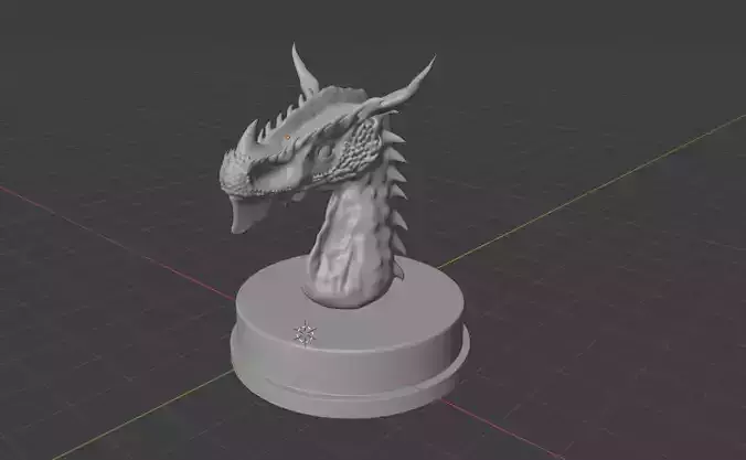 dragon head for 3D print