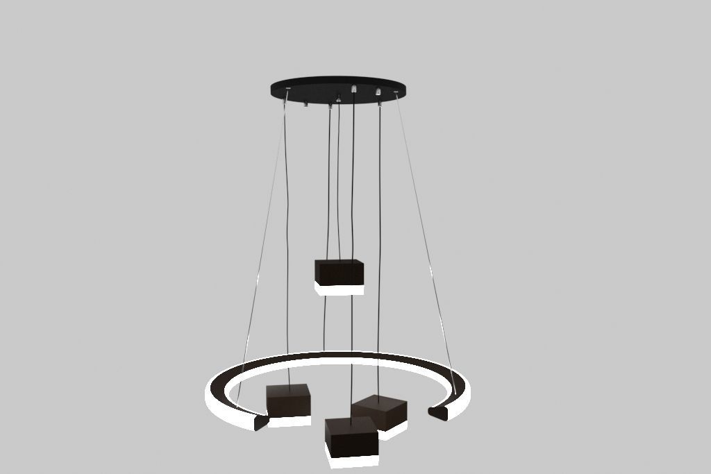  chandelier hi tech L1 Low-poly 3D model_3