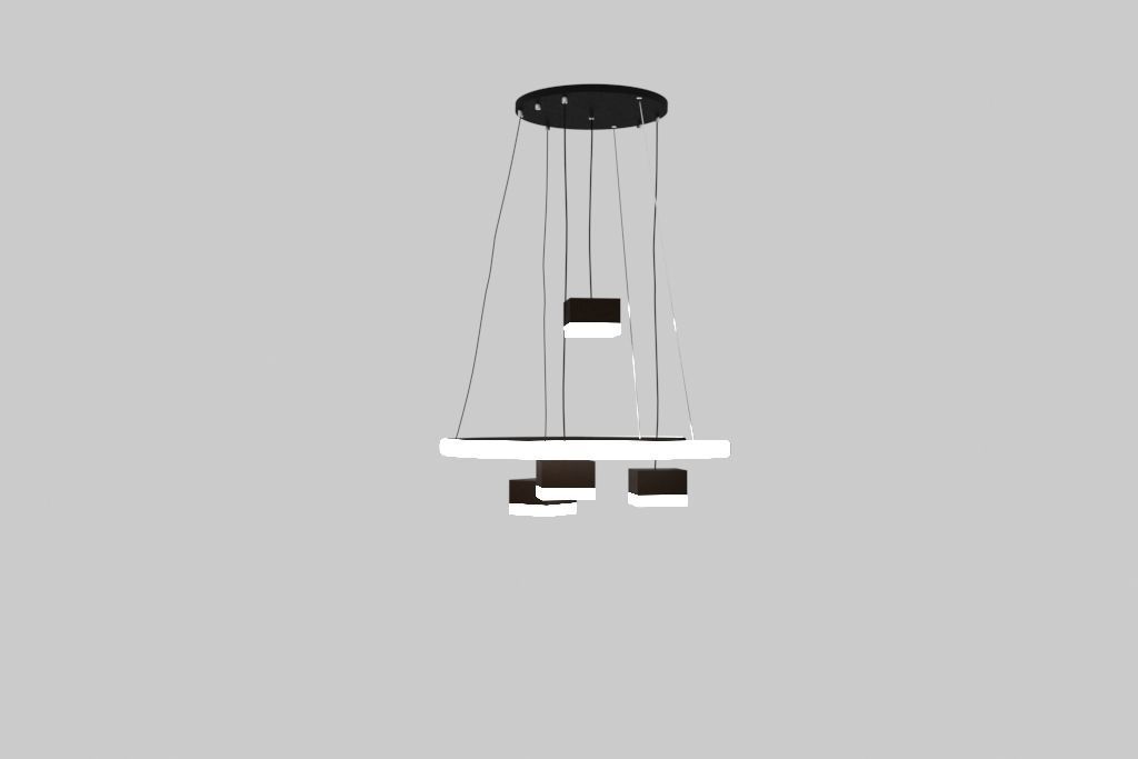  chandelier hi tech L1 Low-poly 3D model_1