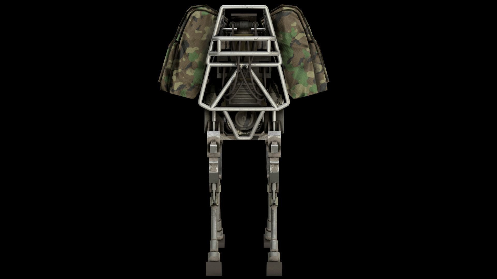 BigDog Robot Boston Dynamics Low-poly 3D model_21