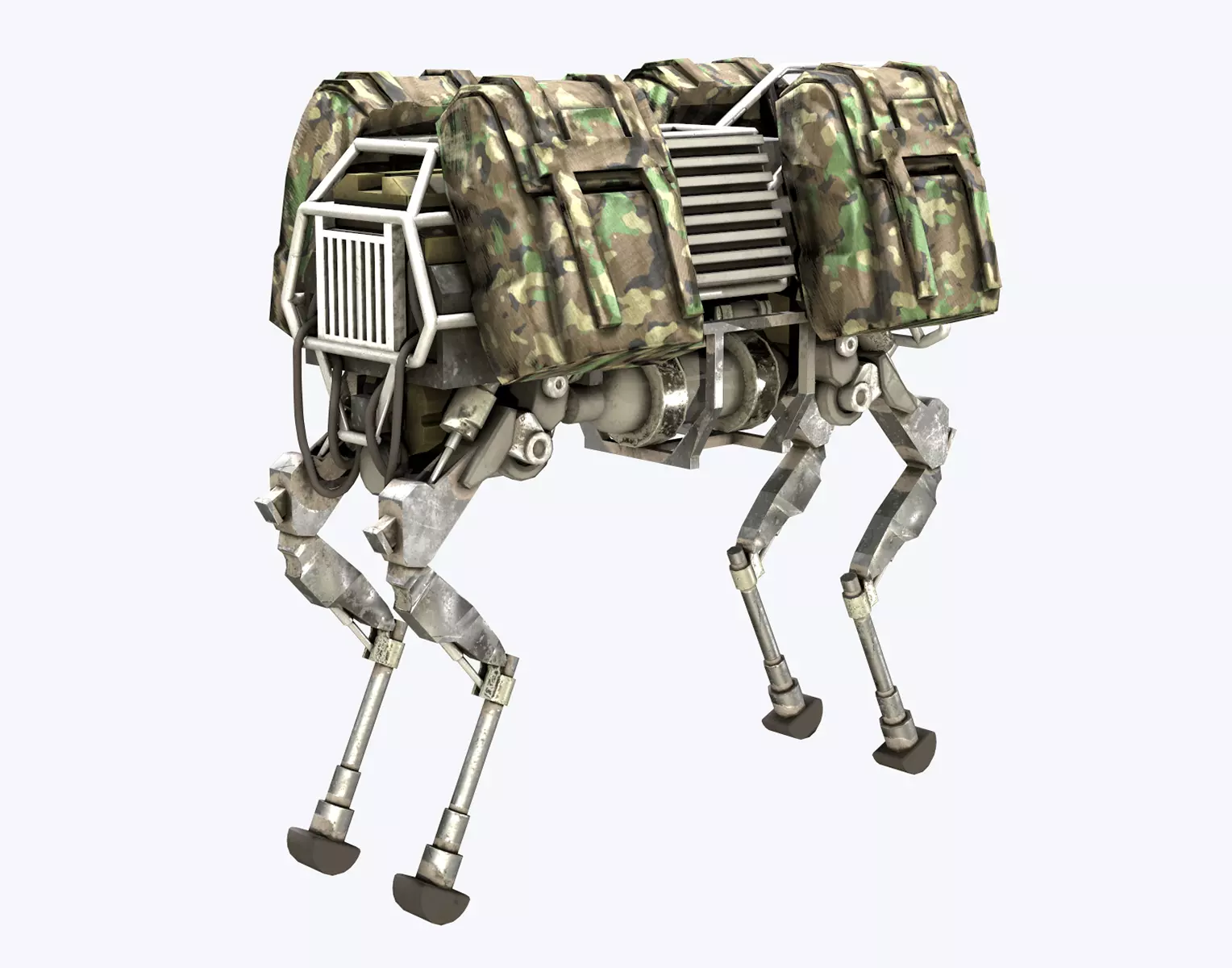 BigDog Robot Boston Dynamics Low-poly 3D model_0