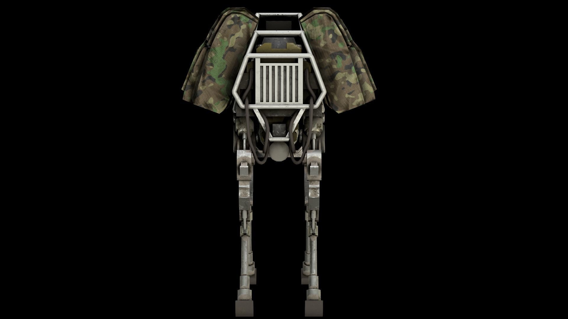 BigDog Robot Boston Dynamics Low-poly 3D model_20