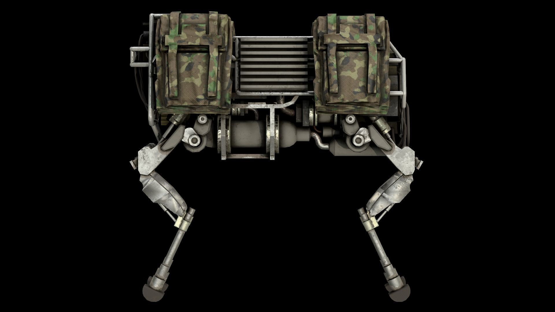 BigDog Robot Boston Dynamics Low-poly 3D model_18