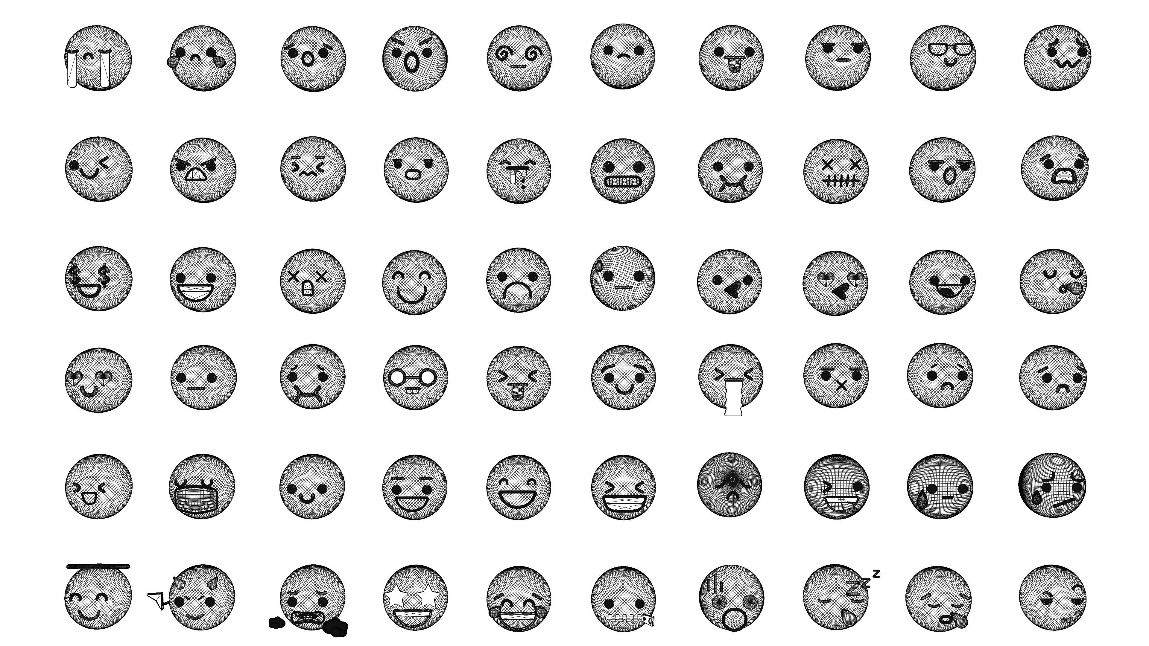 Emoji pack 60 3D model_1