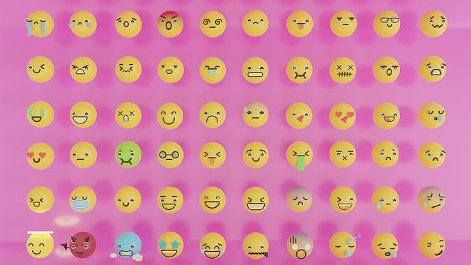 Emoji pack 60 3D model