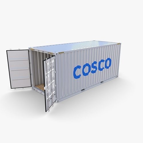 20ft Shipping Container Cosco v2 3D model