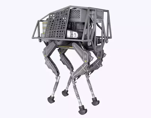 BigDog Robot Boston Dynamics Low-poly 3D model