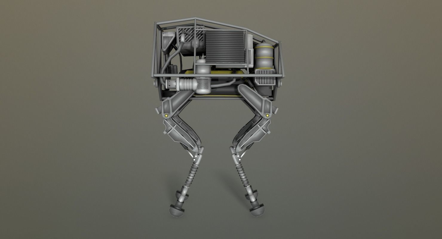 BigDog Robot Boston Dynamics Low-poly 3D model_3