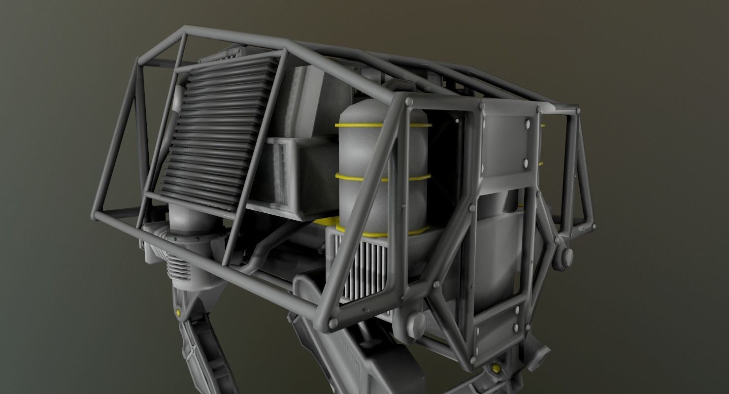 BigDog Robot Boston Dynamics Low-poly 3D model_9