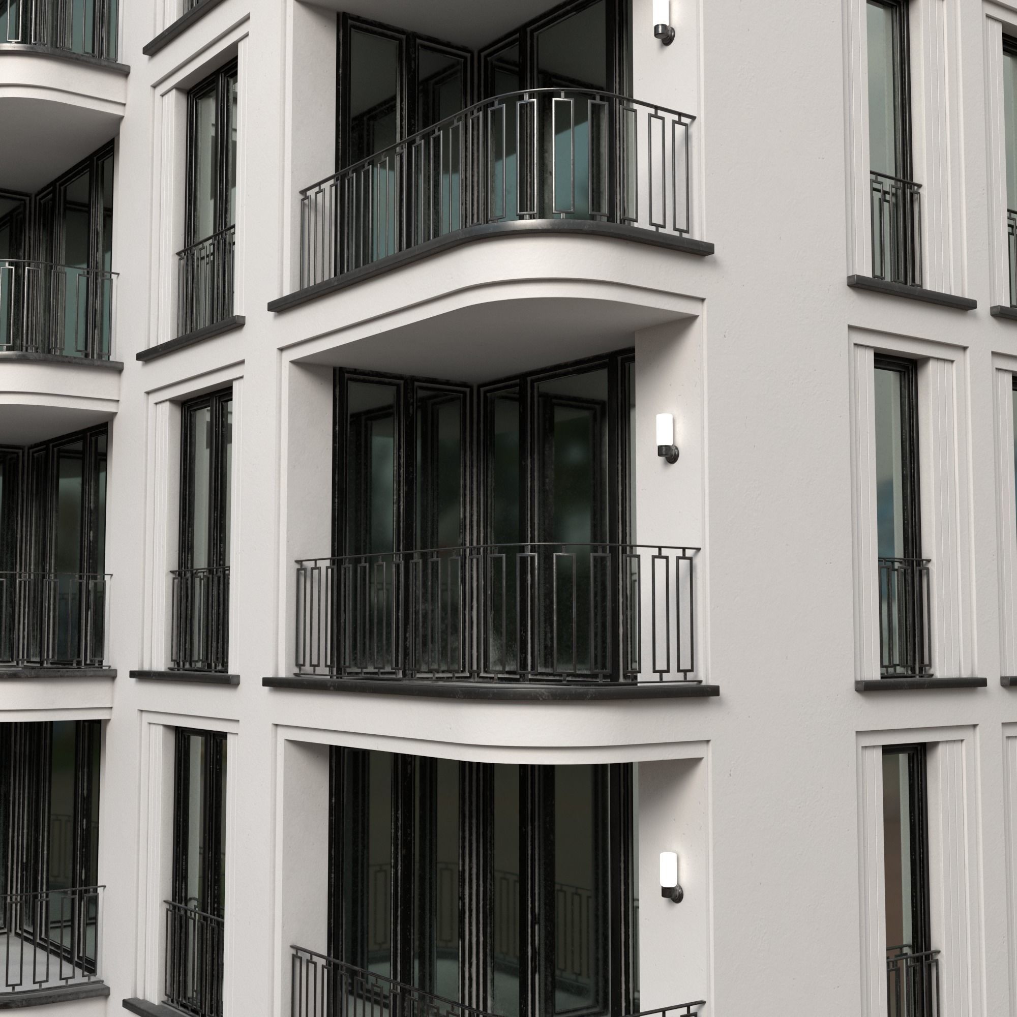 Modern Building Low-poly 3D model_1