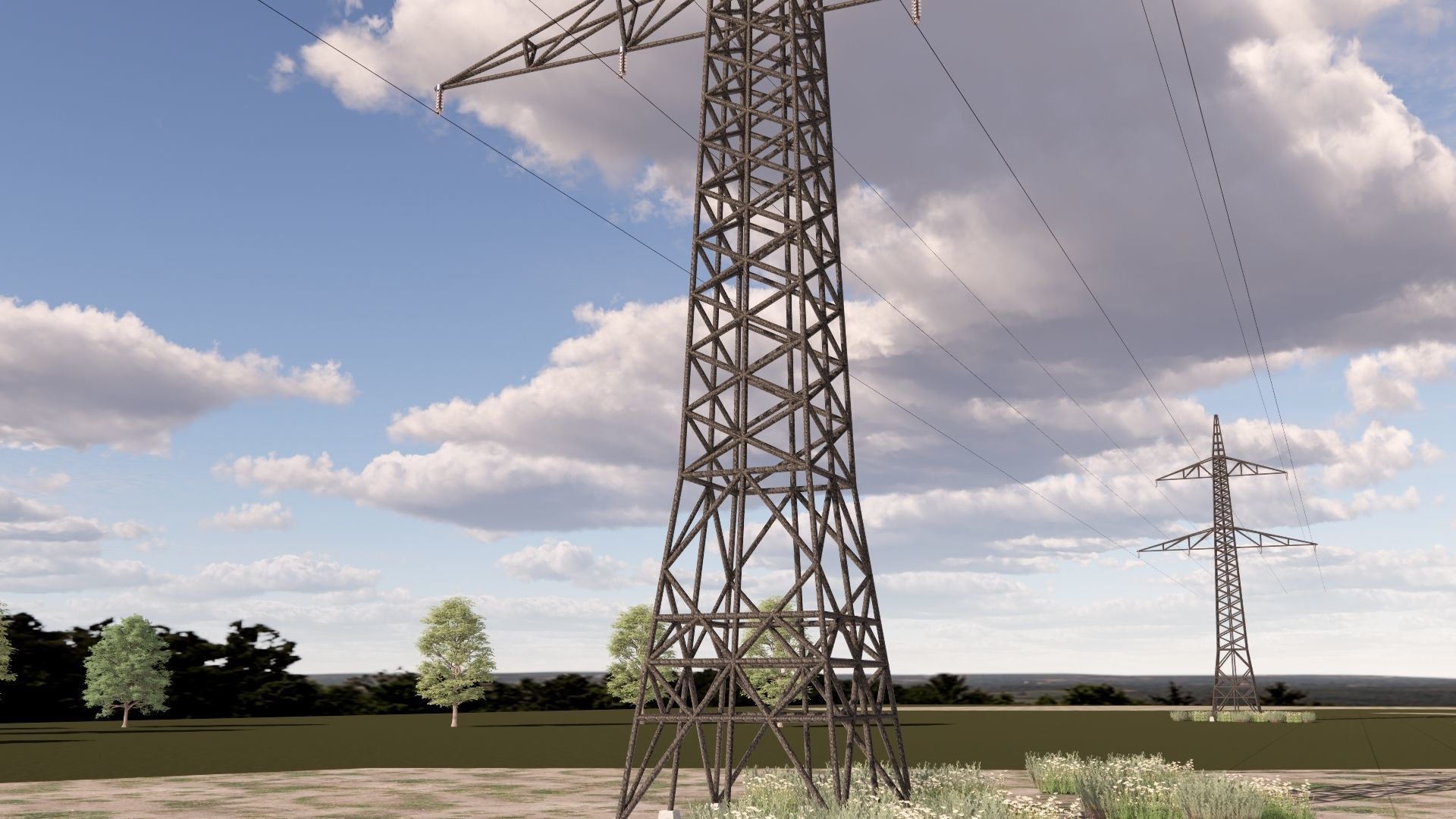 ELECTRCIC TOWER 2-LOW POLY Low-poly 3D model_2