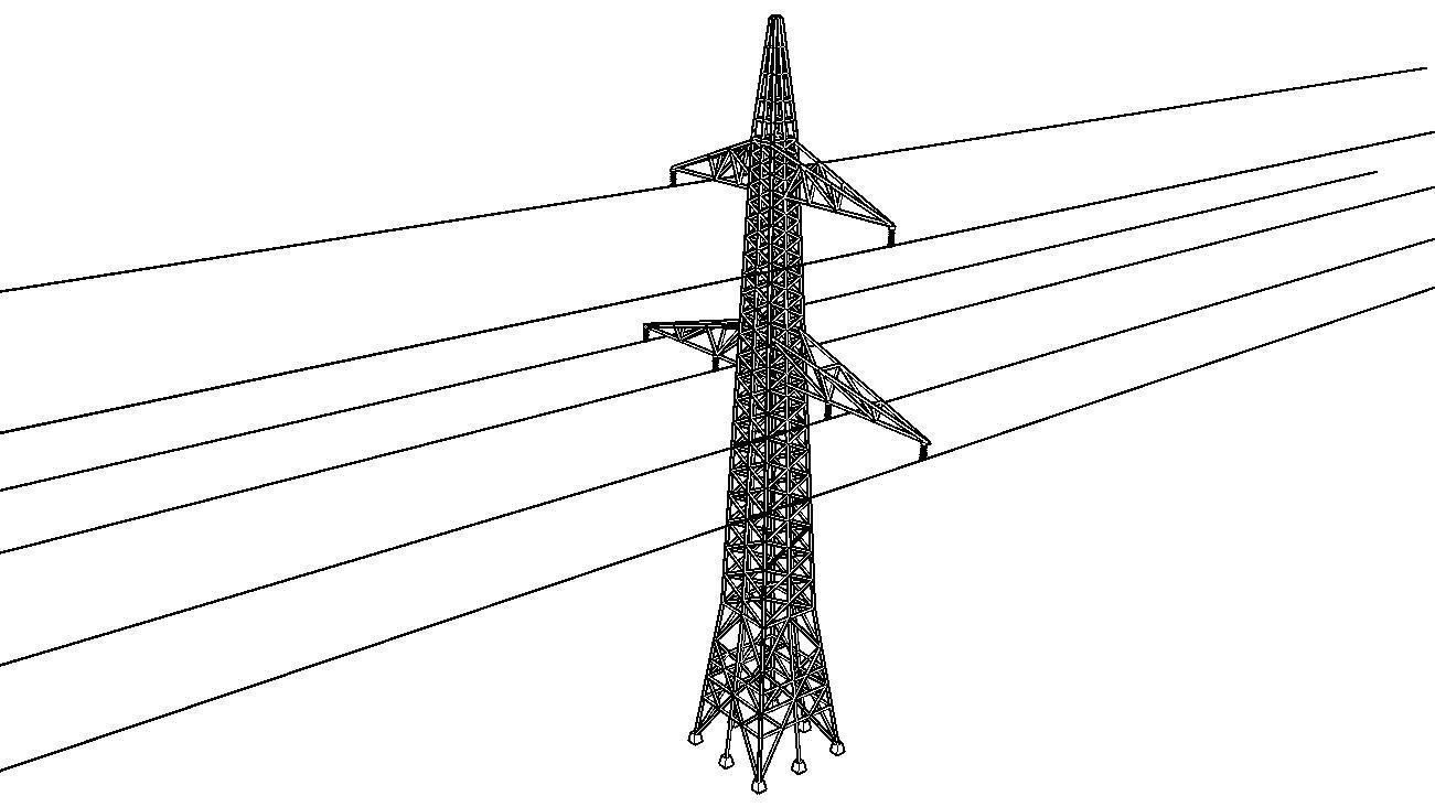 ELECTRCIC TOWER 2-LOW POLY Low-poly 3D model_14