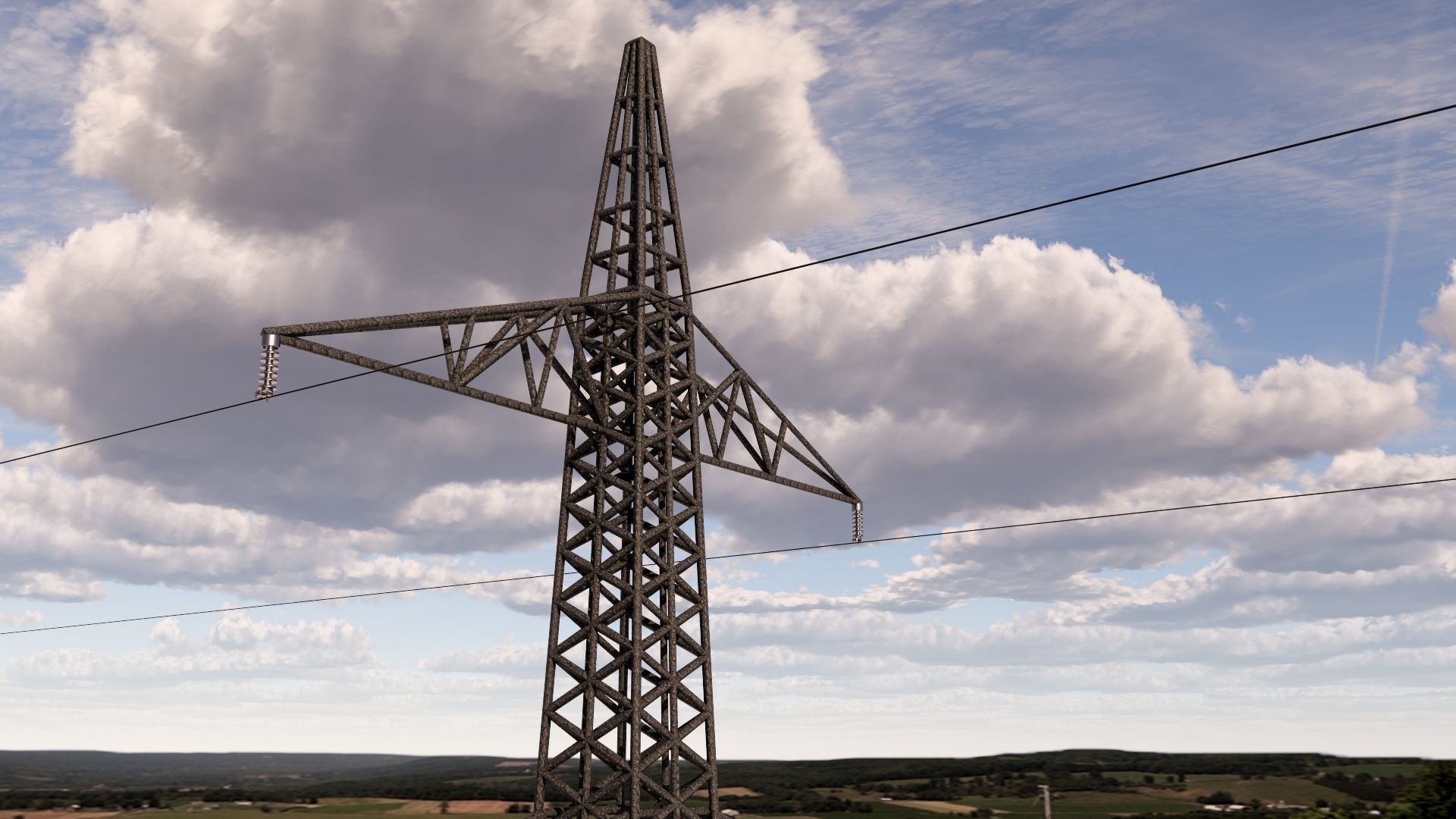 ELECTRCIC TOWER 2-LOW POLY Low-poly 3D model_28