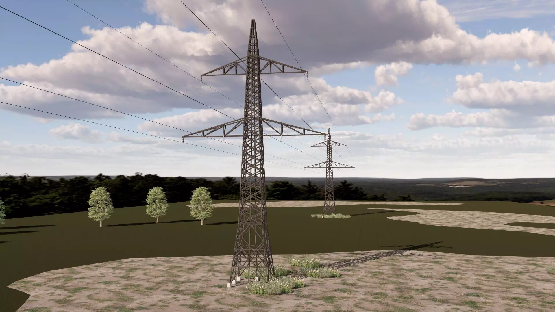 ELECTRCIC TOWER 2-LOW POLY Low-poly 3D model_0