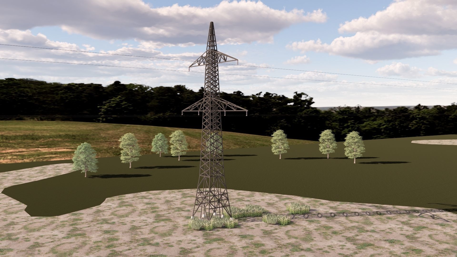 ELECTRCIC TOWER 2-LOW POLY Low-poly 3D model_12