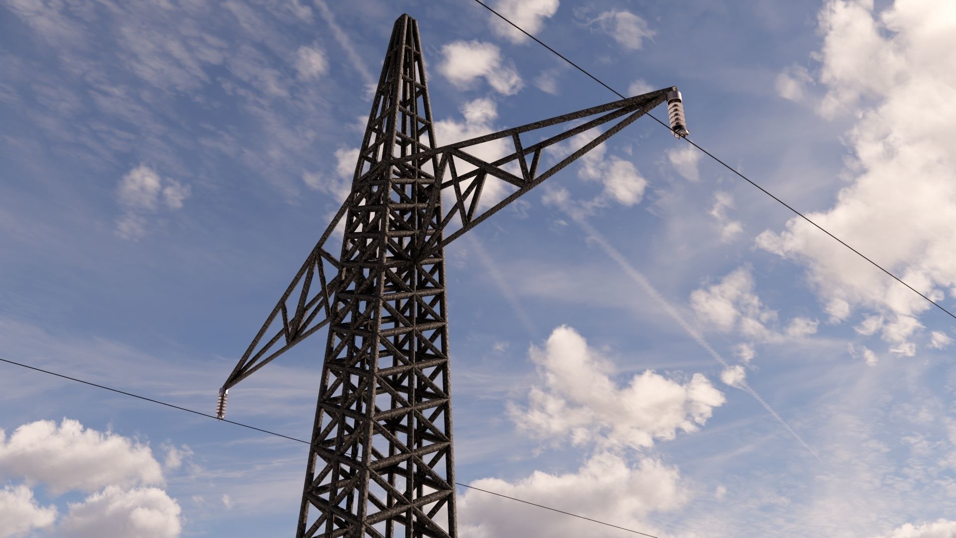 ELECTRCIC TOWER 2-LOW POLY Low-poly 3D model_11